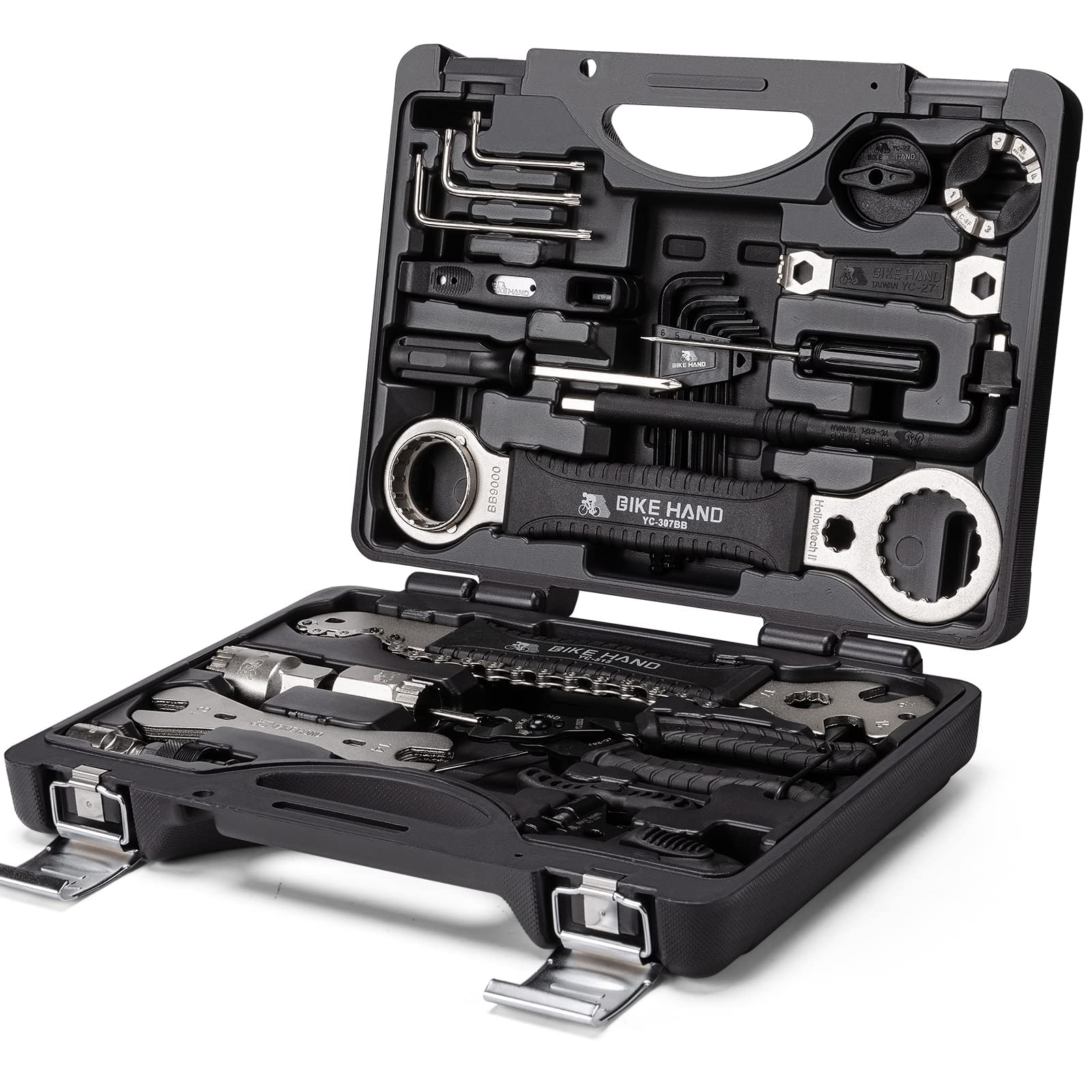 BIKE HAND 18-Piece Professional Bicycle Repair Tool Kit - Mountain & Road Bike Maintenance Set with Storage Case - Perfect for Home Mechanics & On-the-Go Cycling Repairs