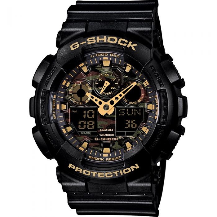 G Shock Camouflage GA100CF 1A9 Men's Military Style Digital Watch - Shock Resistant & Waterproof for Outdoor, Sports, and Tactical Adventures