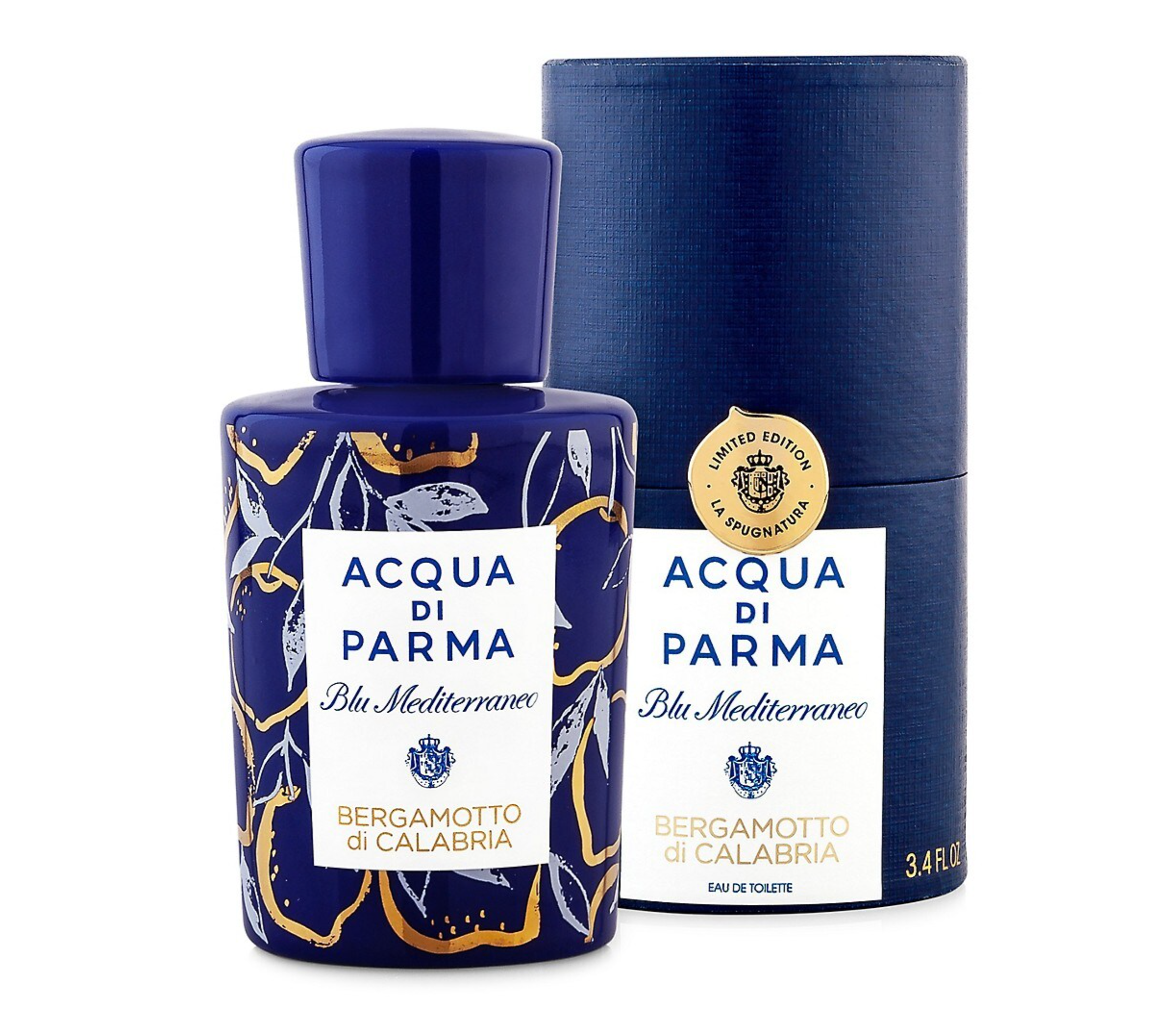 Acqua Di Parma Blu Mediterraneo Bergamotto Di Calabria La Spugnatura Eau de Toilette Spray - 100ml Limited Edition Fragrance for Women & Men | Perfect for Summer Days, Beach Vacations and Special Occasions