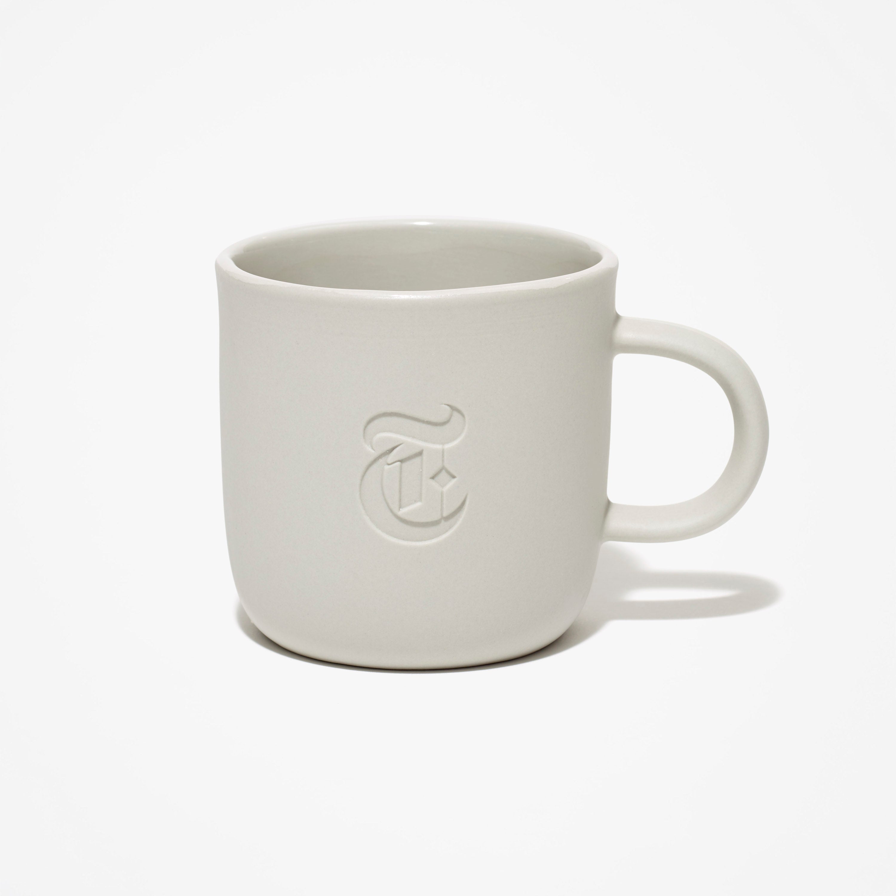 Debossed 'T' Ceramic Coffee Mug - 15oz Insulated Travel Tumbler for Hot & Cold Drinks - Perfect for Office, Home, or Gifts