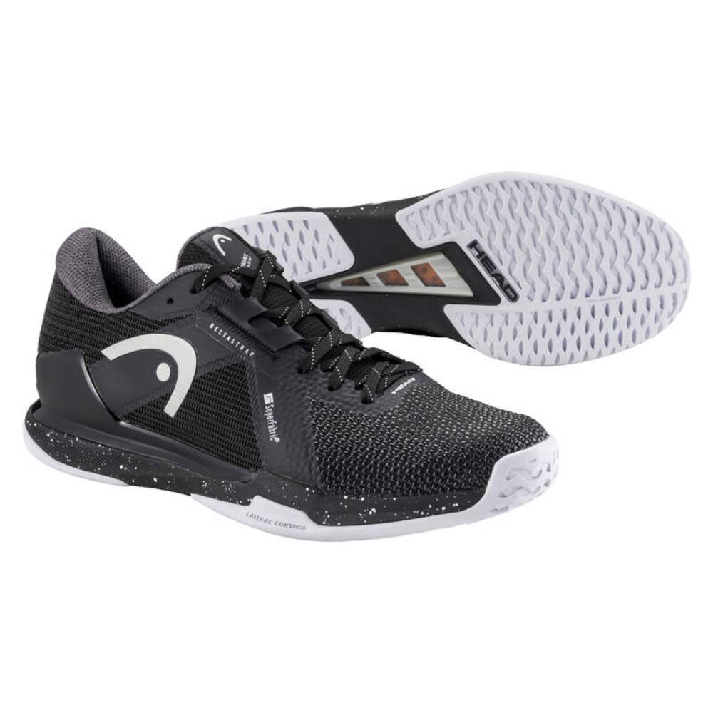Head Sprint Pro 4.0 SF Men's Tennis Shoes - Lightweight Performance Court Shoes for Men (Black/White) | Perfect for Competitive Matches & Training Sessions