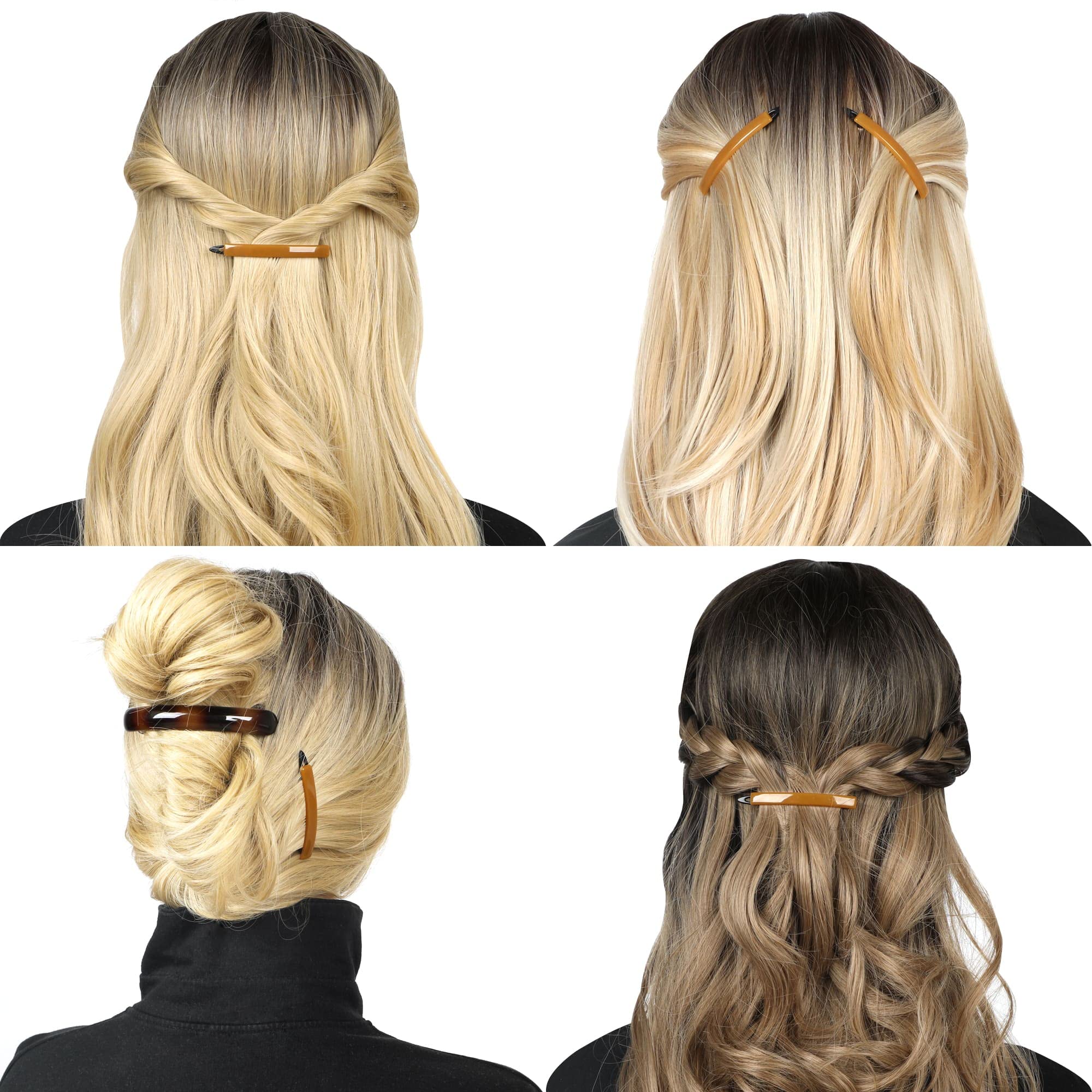 12pcs Hair Barrettes Set for Women and Girls - Non-Slip Grip Snap Hair Clips for Thick, Thin & Fine Hair | BPA-Free Handmade Hair Accessories | Perfect for School, Work, Parties & Everyday Styling