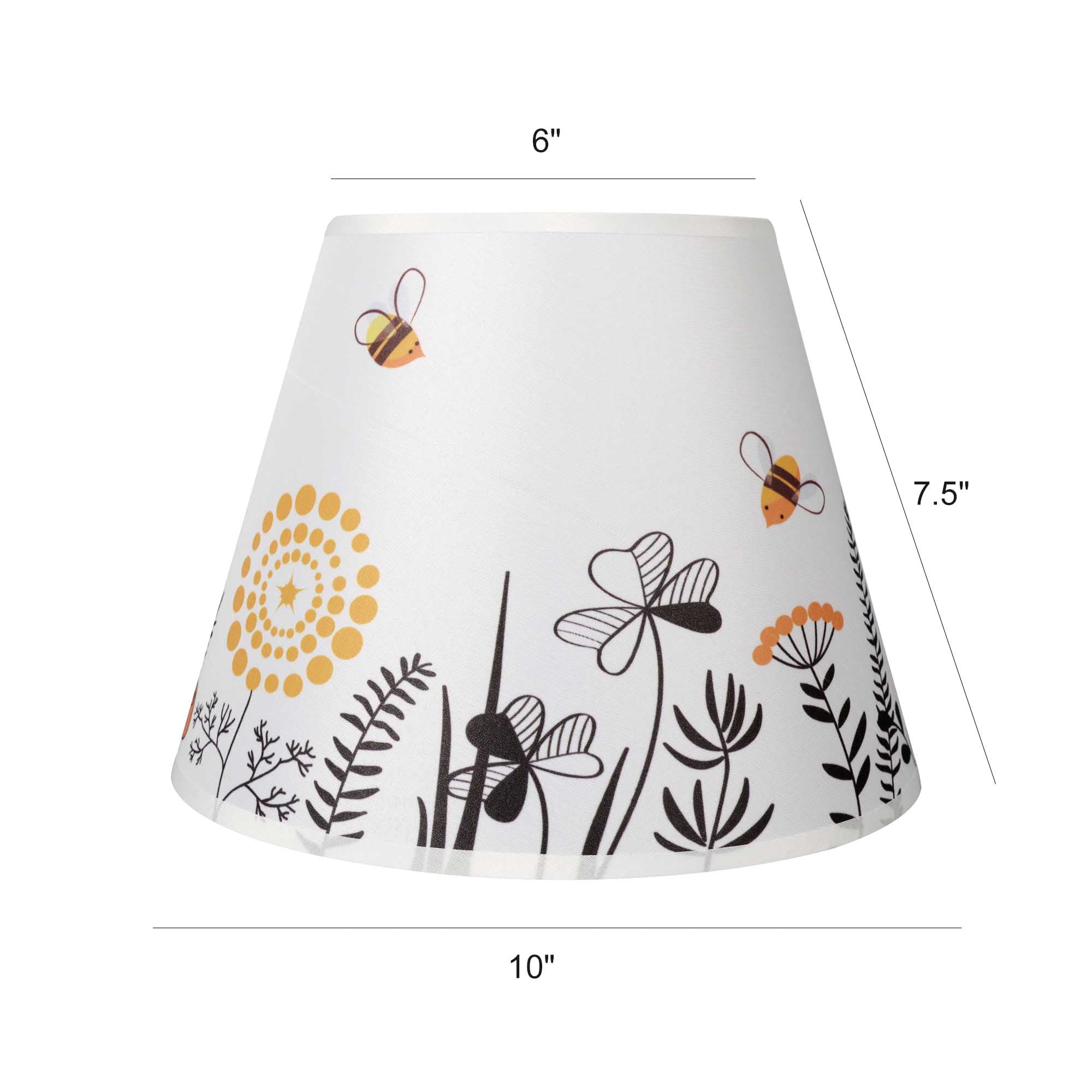 Empire Style Round Lamp Shade Set of 2 - 6x10x7.5 Inches - Carro Home Collection Limited Edition - Perfect for Bedroom, Living Room & Dining Room Lighting Decor