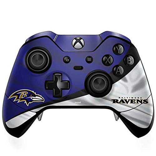 Officially Licensed NFL Baltimore Ravens Gaming Skin Decal for Xbox One Elite Controller - Custom Protective Cover for Enhanced Grip & Style - Perfect for Gamers & Sports Fans