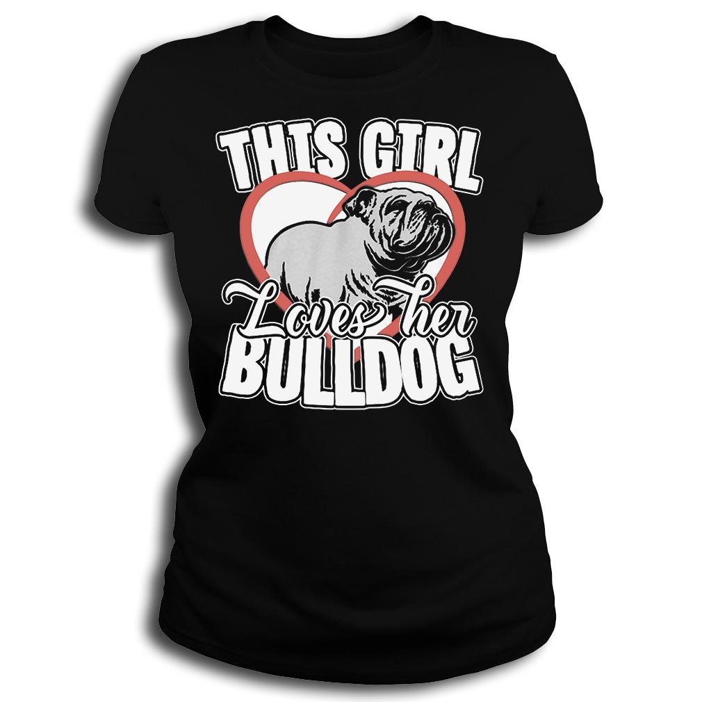 Women's Bulldog Lover Graphic T-Shirt - Cute Dog Lover Apparel for Casual Wear & Dog Park Outings