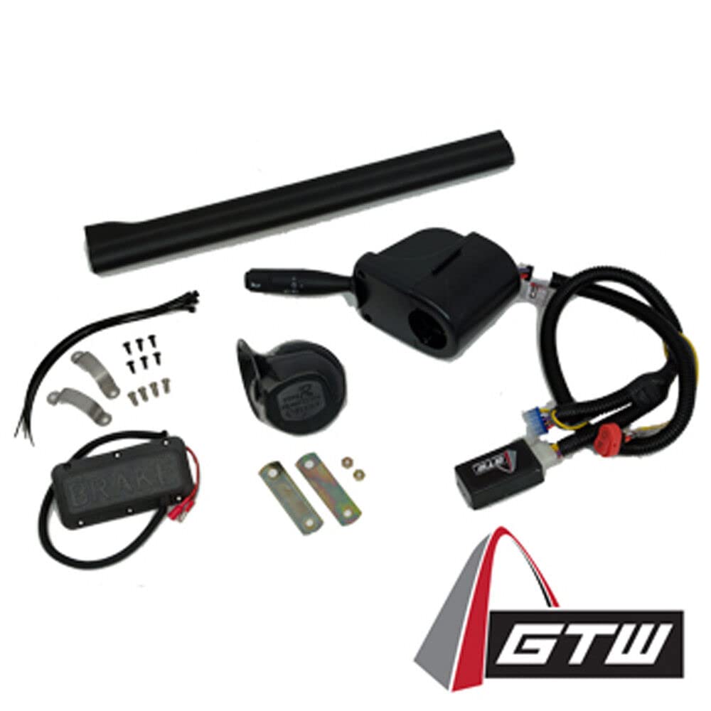 GTW Golf Cart Turn Signal & Horn Upgrade Kit with Brake Switch Pad - 9-Pin Connector Light Kit for EZGO, Club Car & Yamaha | Safe Night Driving & Neighborhood Cruising