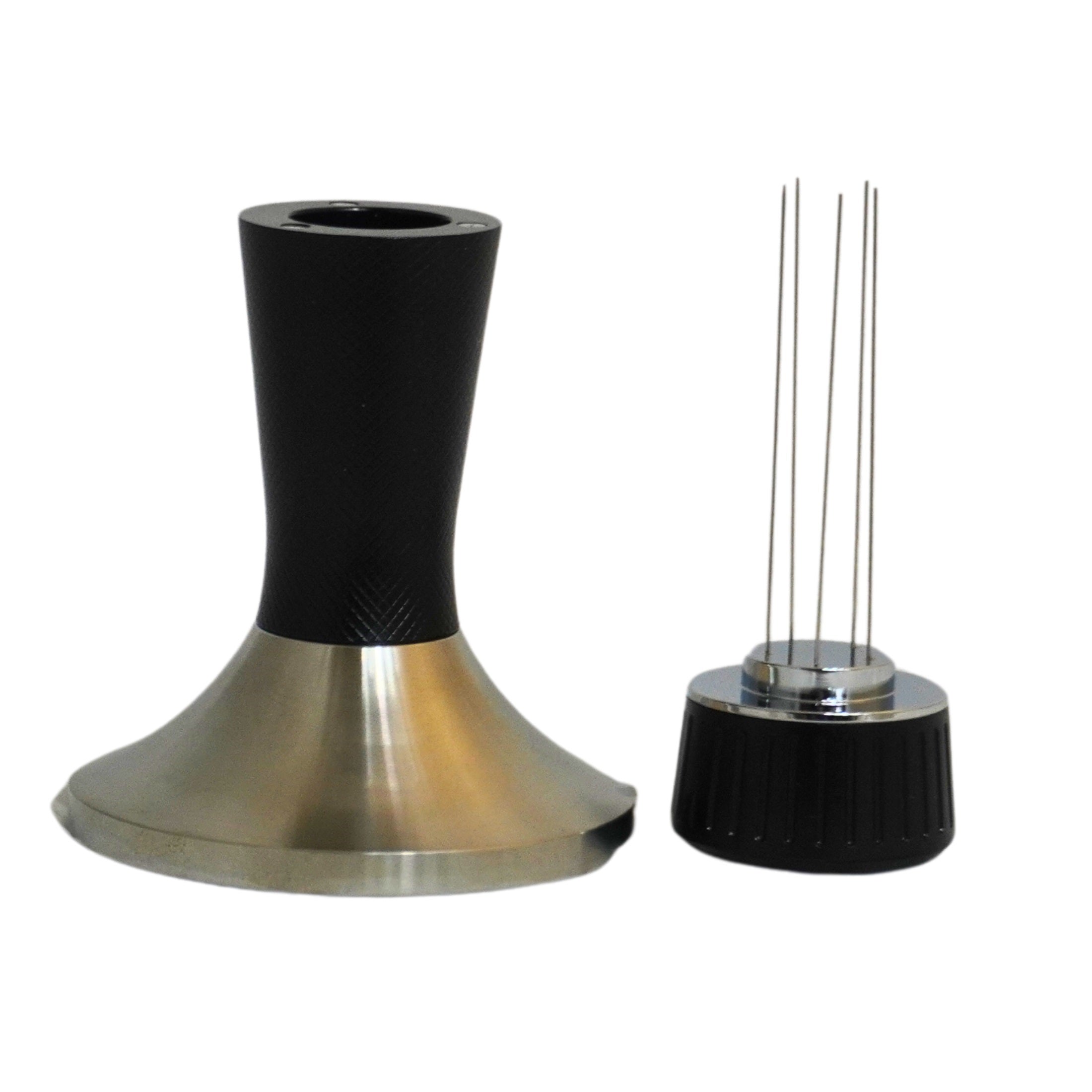 Premium Coffee Tamper with Built-In WDT Tool - Perfect for Espresso Enthusiasts & Home Baristas - Ideal for Leveling & Distributing Coffee Grounds for Perfect Extraction