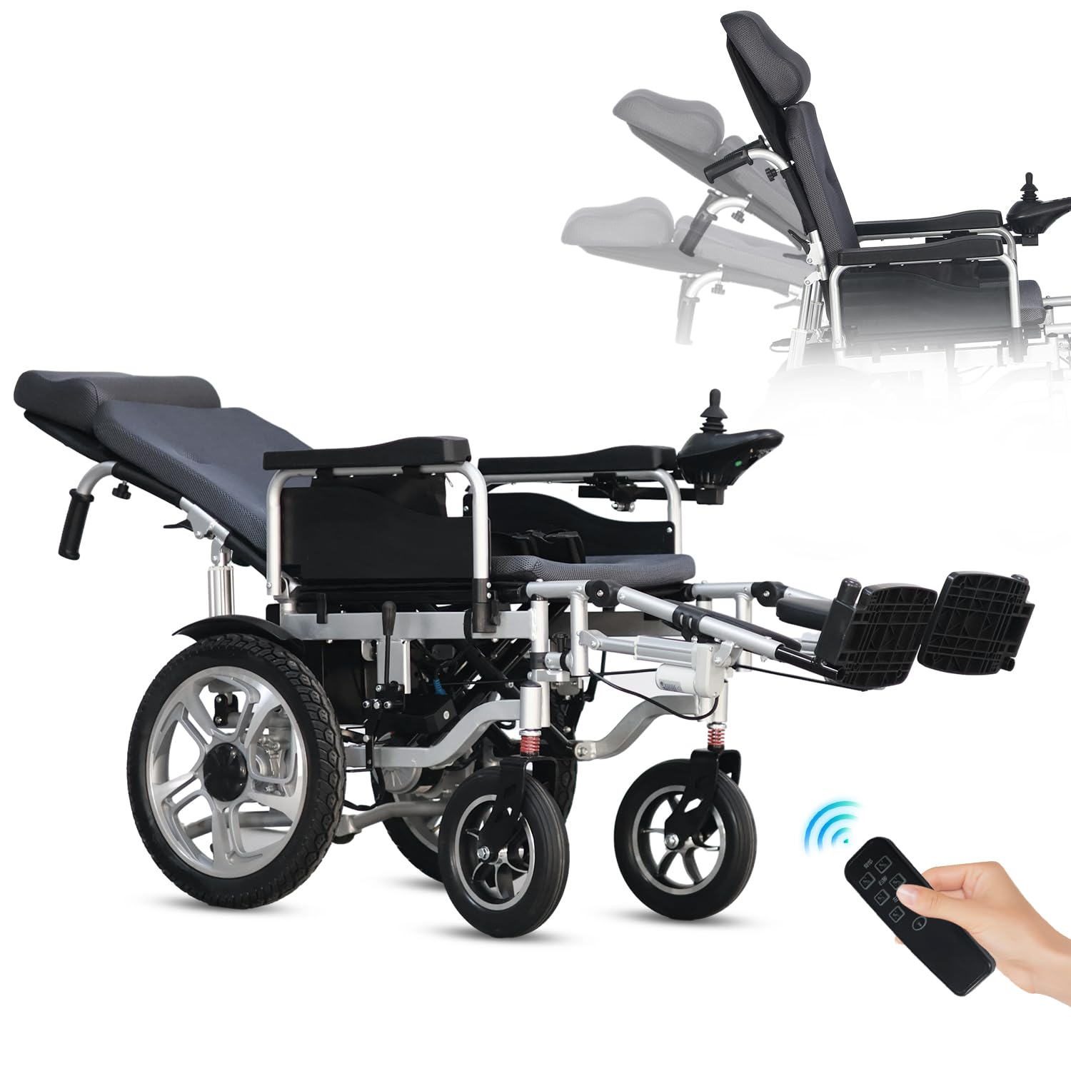 **Best Electric Wheelchair for Adults - Reclining, All-Terrain, Lightweight & Foldable Power Wheelchair with Remote Control - 15-Mile Range - Ideal for Indoor & Outdoor Mobility**