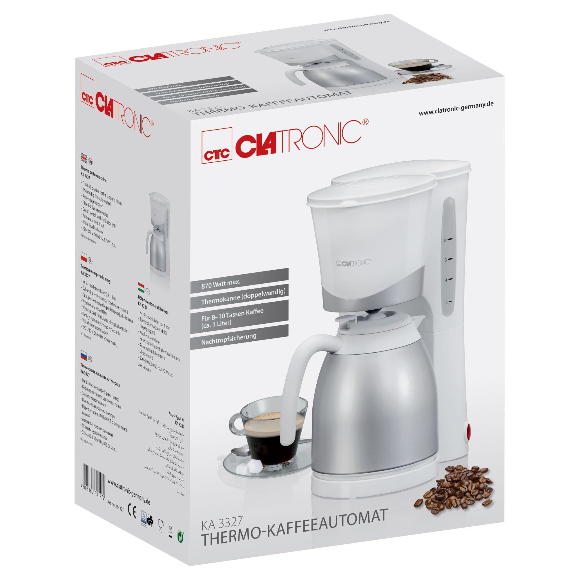 Premium Coffee Machine with Glass Flask KA 3327 - Perfect for Home, Office & Small Business Use