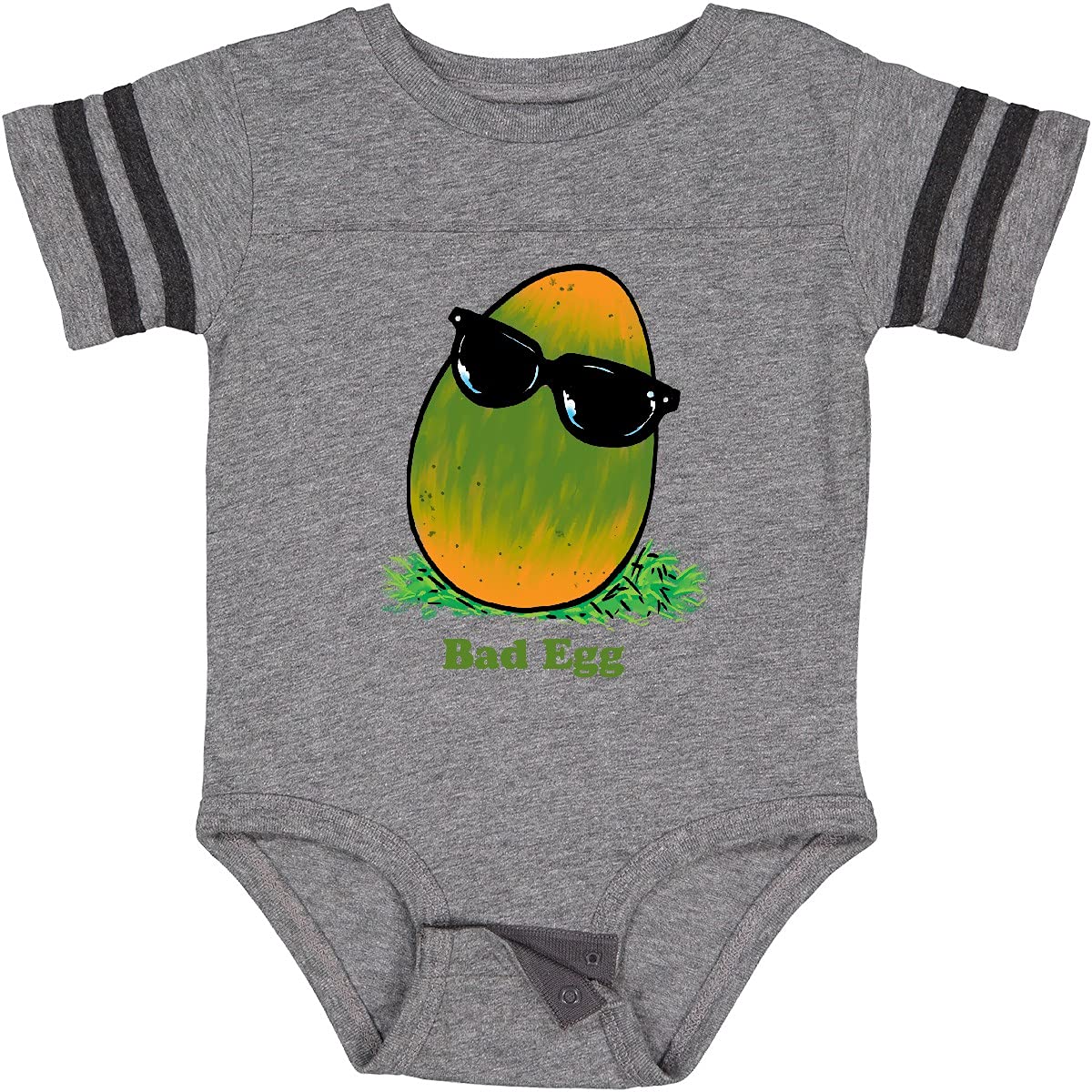 Inktastic Easter Green and Yellow Bad Egg with Sunglasses Baby Bodysuit - Cute Infant Onesie for Easter Photos, Holiday Outfits & Spring Celebrations