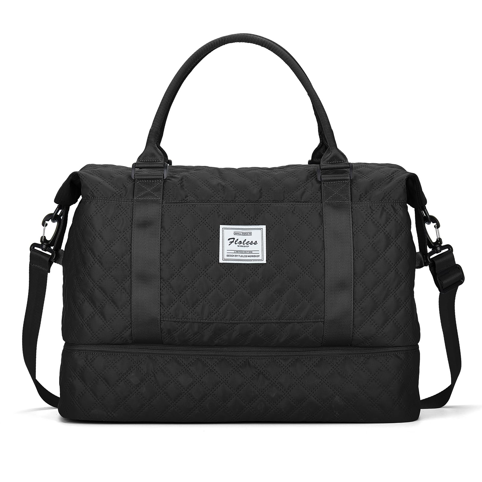 Best Travel Duffel Bag with Separate Shoes Compartment - Women's Weekender Overnight Bag Carry-On Personal Item - Perfect for Gym, Business Trips & Weekend Getaways