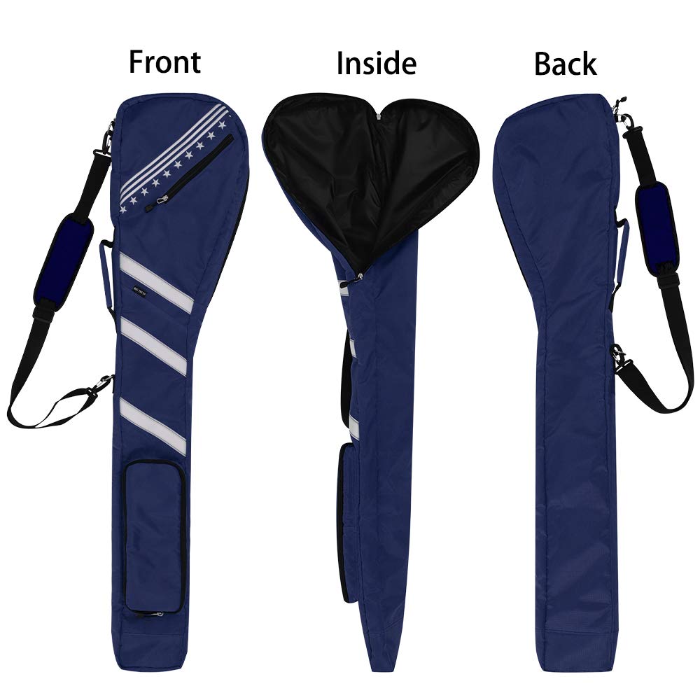 Lightweight Foldable Golf Sunday Bag for Driving Range & Practice - Big Teeth Small Golf Bag with Shoulder Strap for Par 3 & Few Clubs | Perfect for Travel, Course & Training | Multiple Colors Available