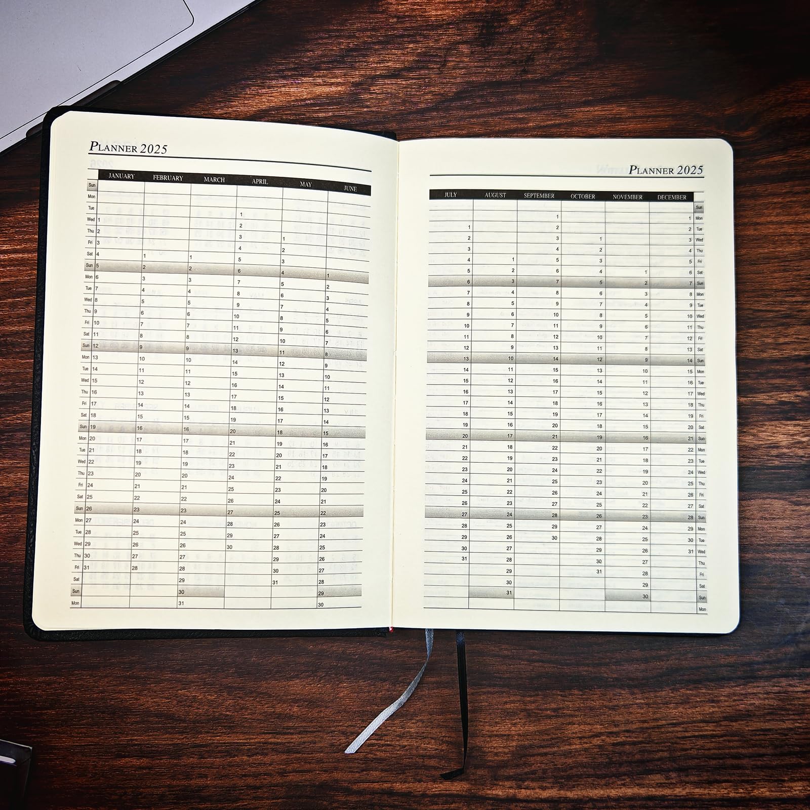 2025 A5 Daily Planner - Day Per Page from January to December 2025, Productivity Organizer with Monthly Tabs, Pen Loop & Inner Pocket, 21×14.5cm Green Diary - Perfect for Work, School & Personal Goal Tracking