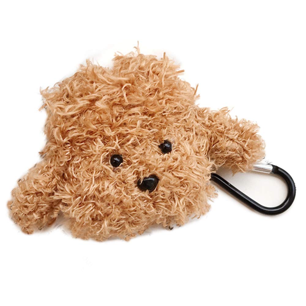 Cute Teddy Dog AirPods Case with Keychain for AirPods 1st & 2nd Gen - Protective Cover for Apple Wireless Earbuds | Perfect Gift for Pet Lovers & Music Enthusiasts
