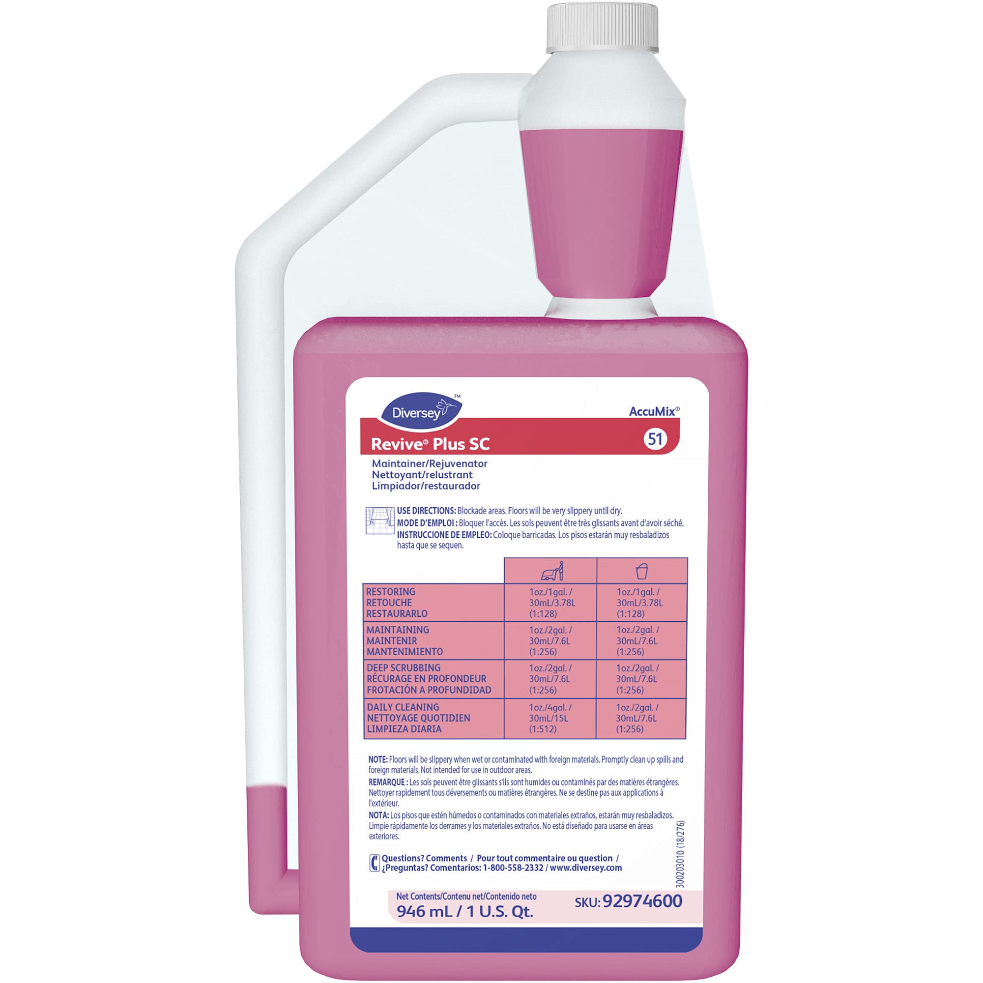 Diversey Professional Floor Cleaner & Maintainer - Heavy-Duty Commercial & Home Use for Tile, Vinyl & Hardwood Floors
