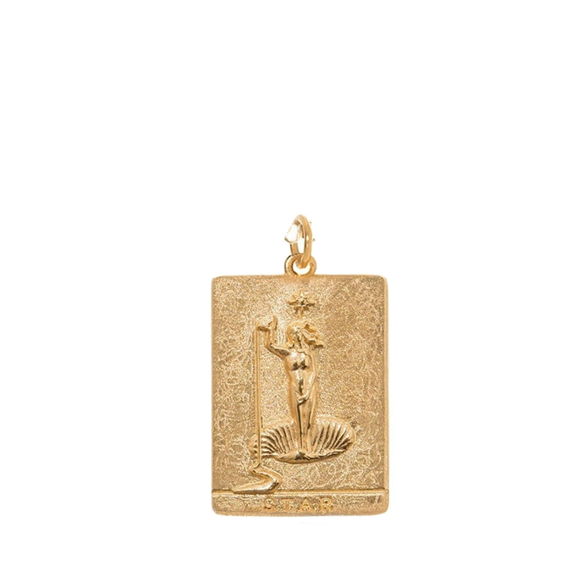 Gold Star Square Tarot Charm Pendant - Perfect for Spiritual Healing, Meditation & Witchcraft Jewelry Collection