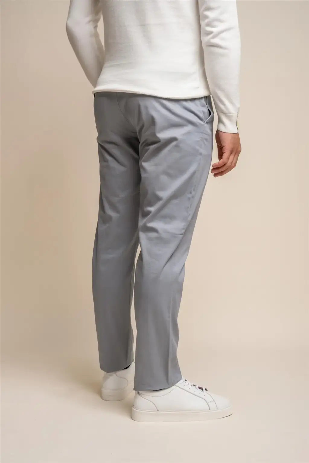 Cavani Men's Dakota Ice Blue Chino Pants - Slim Fit Casual Dress Pants for Work, Office & Business Attire | Comfortable & Stylish Men's Trousers