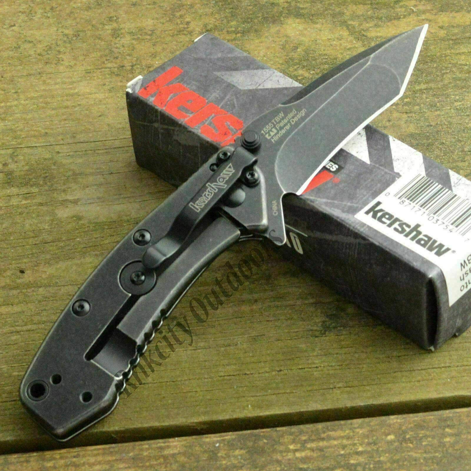 Hinderer Cryo 8Cr13MoV Blackwash Tanto Folding Knife - Framelock Pocket Knife for EDC, Outdoor Survival & Tactical Use
