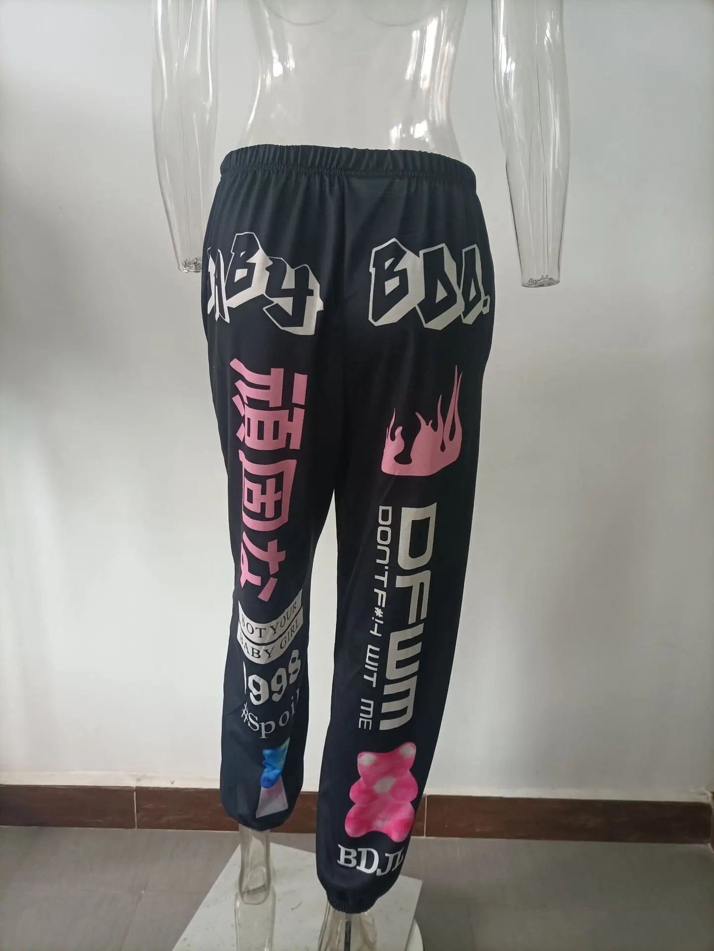 Women's Fashion Elastic Waist Printed Harem Pants - Casual Joggers & Sweatpants for Yoga, Lounge & Streetwear | Comfortable Workout & Leisure Pants
