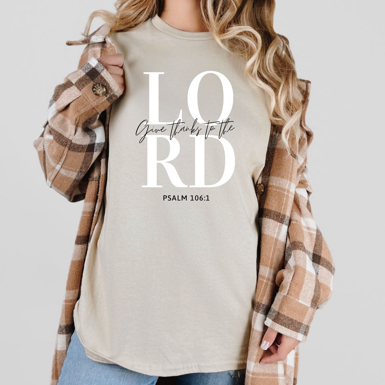Give Thanks Graphic Tee - Thanksgiving T-Shirt for Men & Women - Cute Fall Apparel for Family Gatherings & Holiday Parties