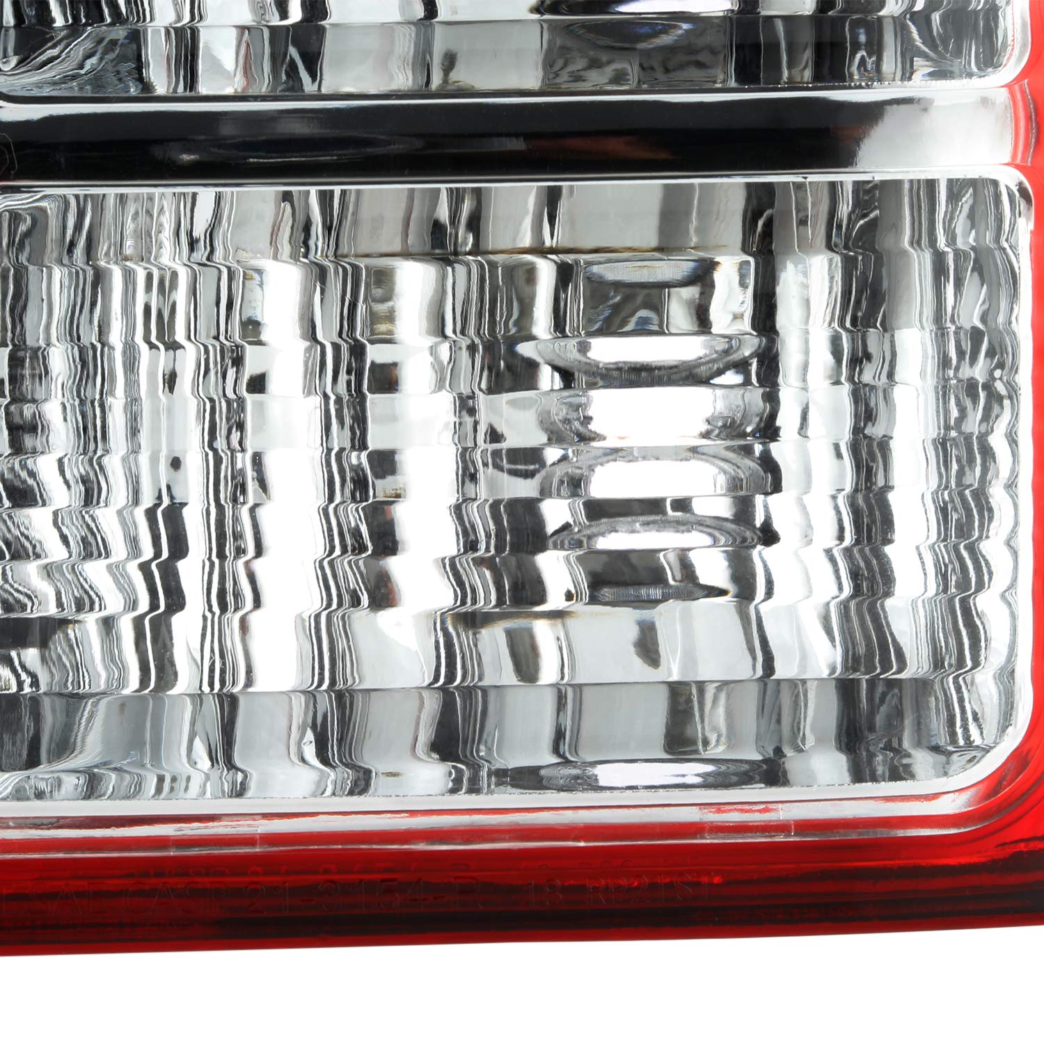 AKKON Chrome Red Clear Tail Lights Brake Lamps Pair - Compatible with 2005-2012 Nissan Pathfinder (Driver Left + Passenger Right) - Durable Replacement for Enhanced Visibility & Style - Perfect for Night Driving, Off-Road Adventures & Custom Car Upgrades