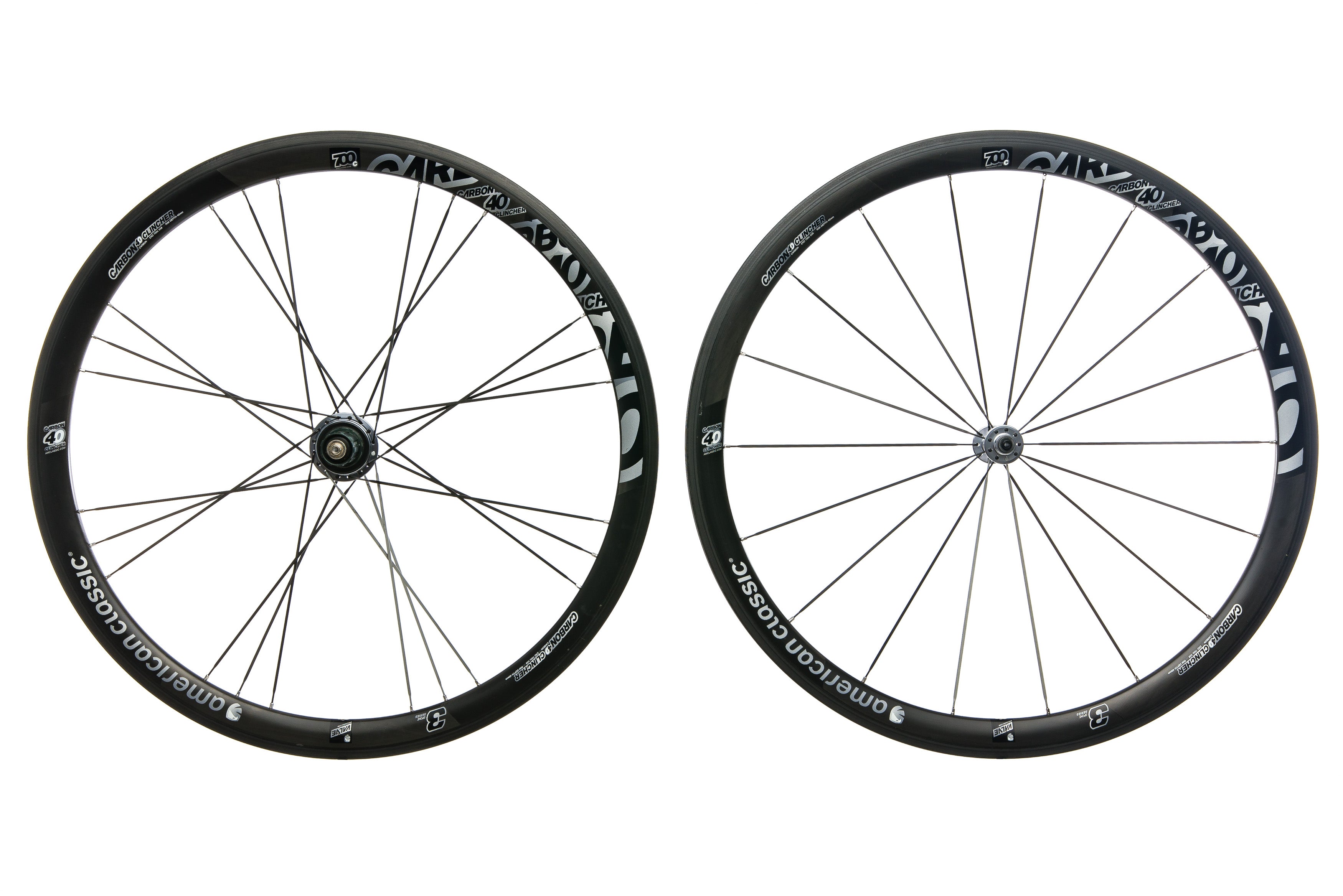 American Classic Carbon 40 Clincher 700c Wheelset - Lightweight Road Bike Wheels for Racing & Training - Perfect for Road Cycling, Triathlons & Endurance Rides