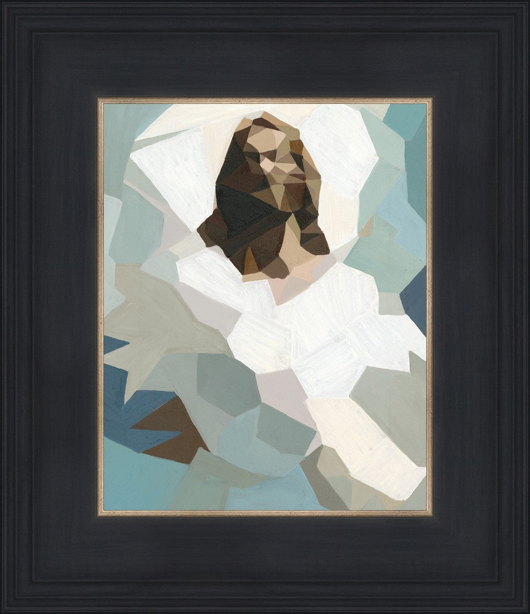 Christ In Blue By Brittany Lemmon - Religious Wall Art for Home & Church Decor - Perfect for Living Room, Bedroom & Prayer Spaces