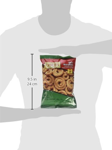 Crunchy Deep Rice Murukku Snacks - Authentic Indian Namkeen Chakli - Gluten-Free Ready to Eat Snacks (7oz) - Perfect for Parties, Tea Time & Indian Festivals
