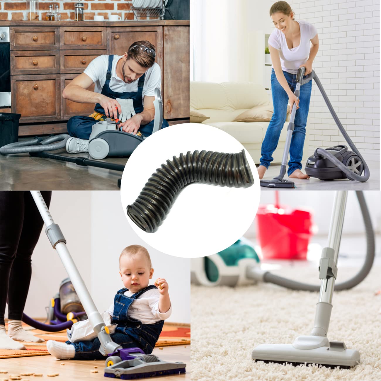 Shark Vacuum Hose Replacement - Compatible with Shark Rocket HV300, HV301, HV302, HV320, HV321 & Shark Rotator Vacuum Cleaners - Durable Lower Floor Nozzle Hose for Powerful Suction - Perfect for Pet Hair, Hard Floors & Deep Cleaning Carpets