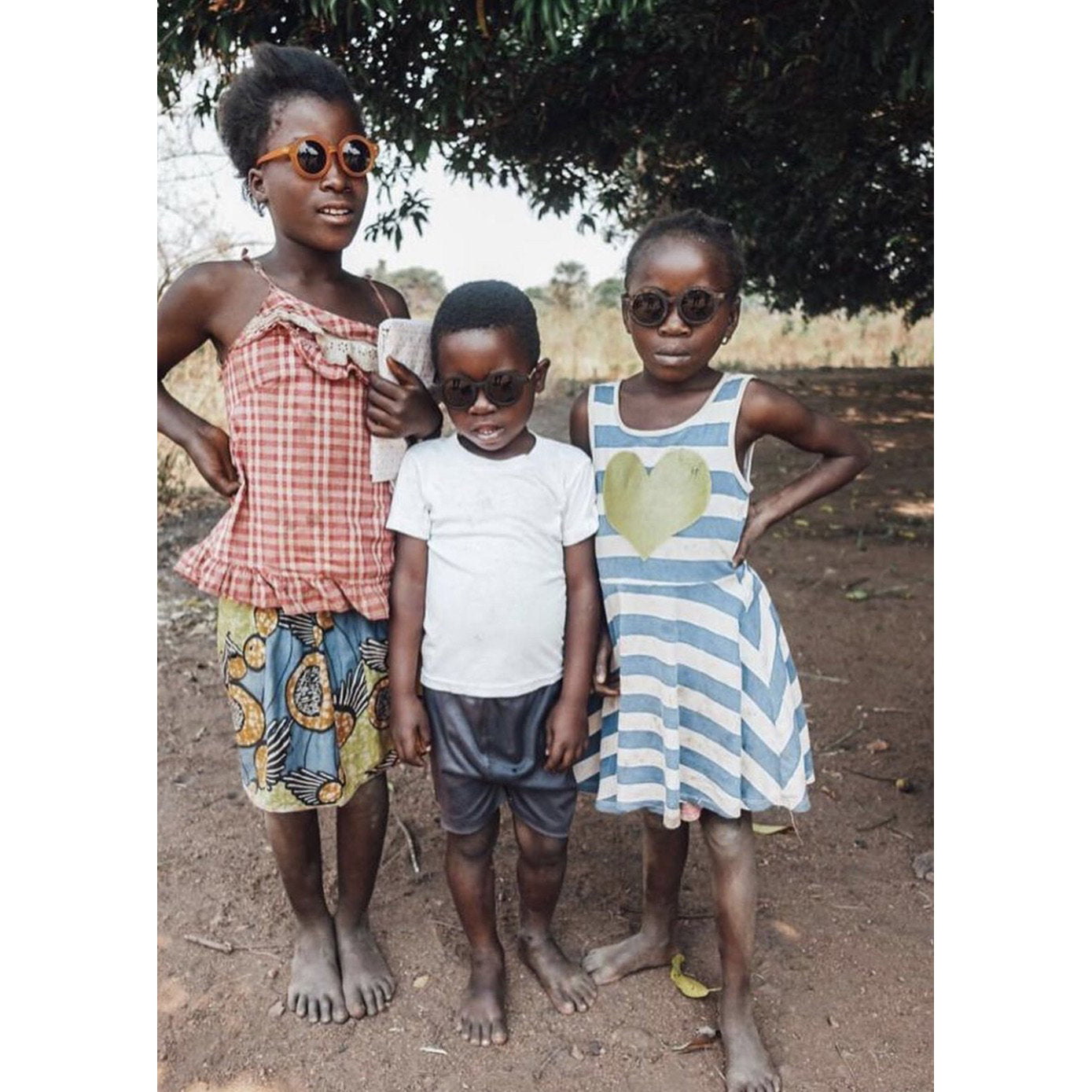BabyMocs Kids Sunglasses - Signature Round Frame, UV Protection, Black - Perfect for Outdoor Play, Beach & Summer Activities