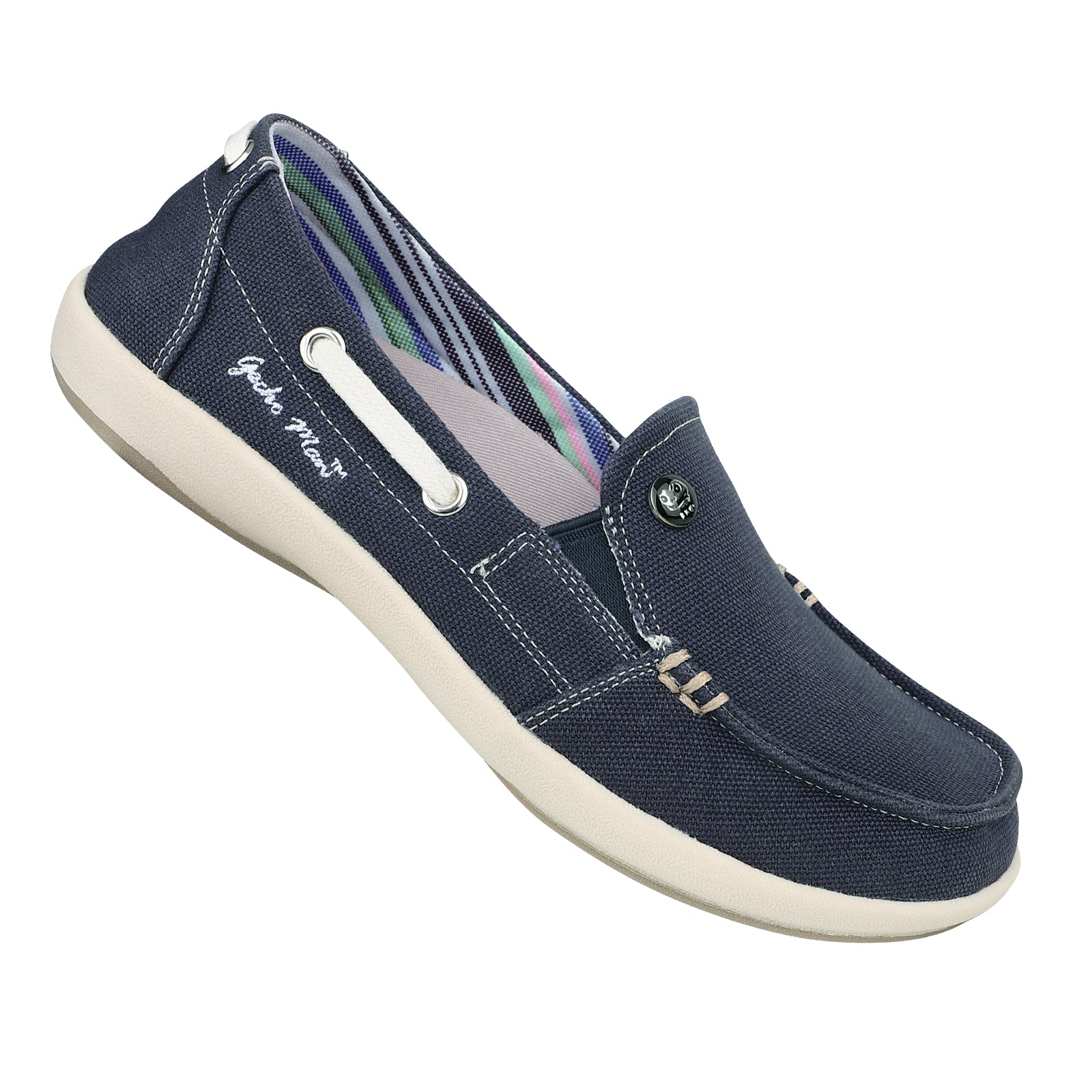 Women's Comfortable Canvas Loafer Shoes - Casual Slip-On Flats for Walking, Work & Travel - Breathable & Lightweight Everyday Shoes