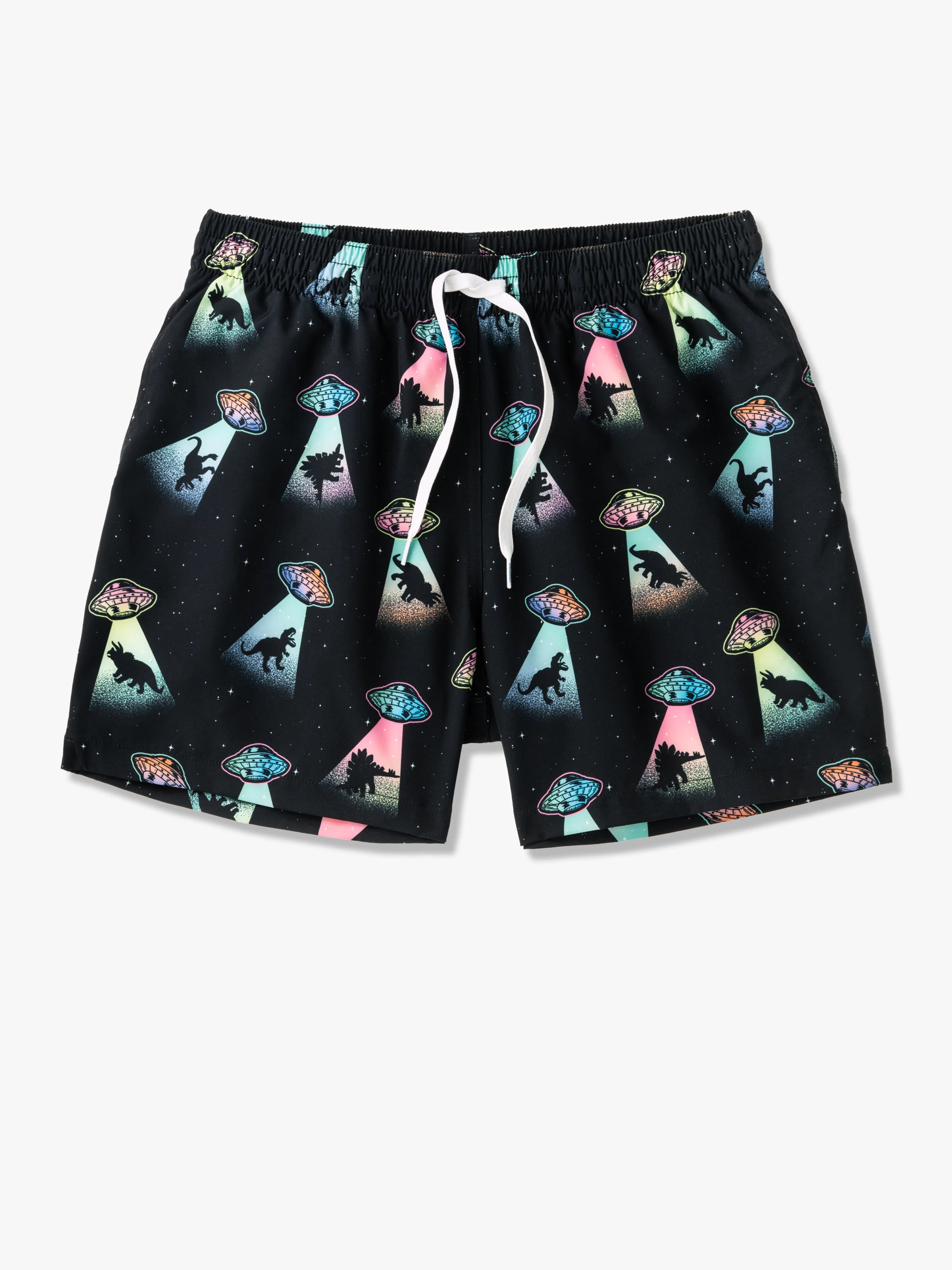 Chubbies 5.5 Inch The Beam Me Ups Swim Trunks - Black Plaid Pattern Quick-Dry Swim Shorts for Men | Perfect for Beach, Pool, and Summer Vacations