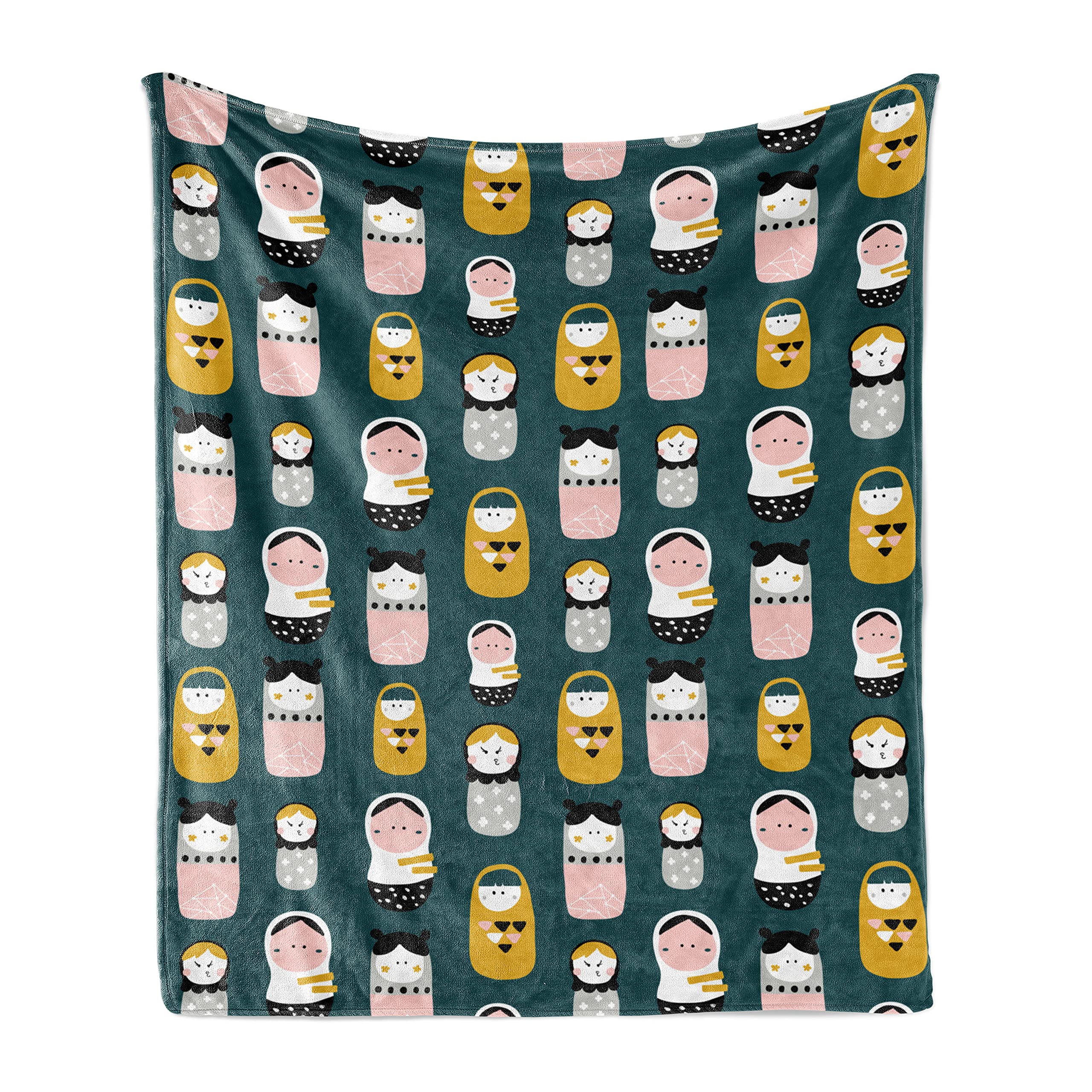 Ambesonne Scandinavian Flannel Fleece Throw Blanket - 60