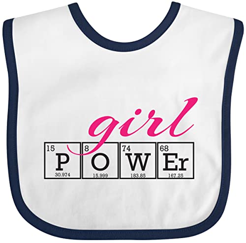 Inktastic Girl Power Baby Bib - Soft & Absorbent Drool Bib for Infants & Toddlers - Perfect for Feeding, Teething & Messy Playtime