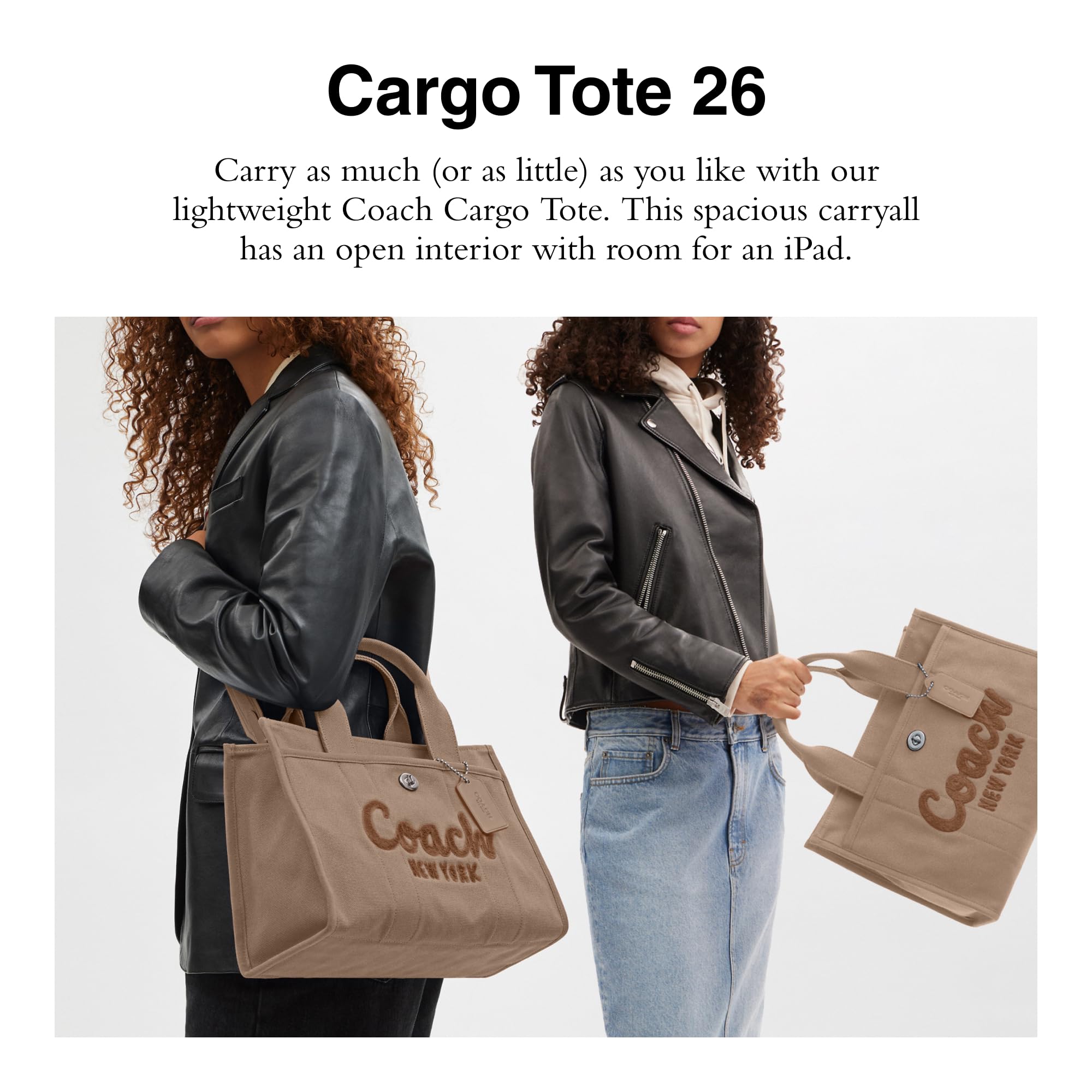 Coach Women's Cargo Tote Bag - Stylish & Spacious Leather Handbag for Work, Travel & Everyday Use | Perfect for Office, Commuting & Weekend Outings
