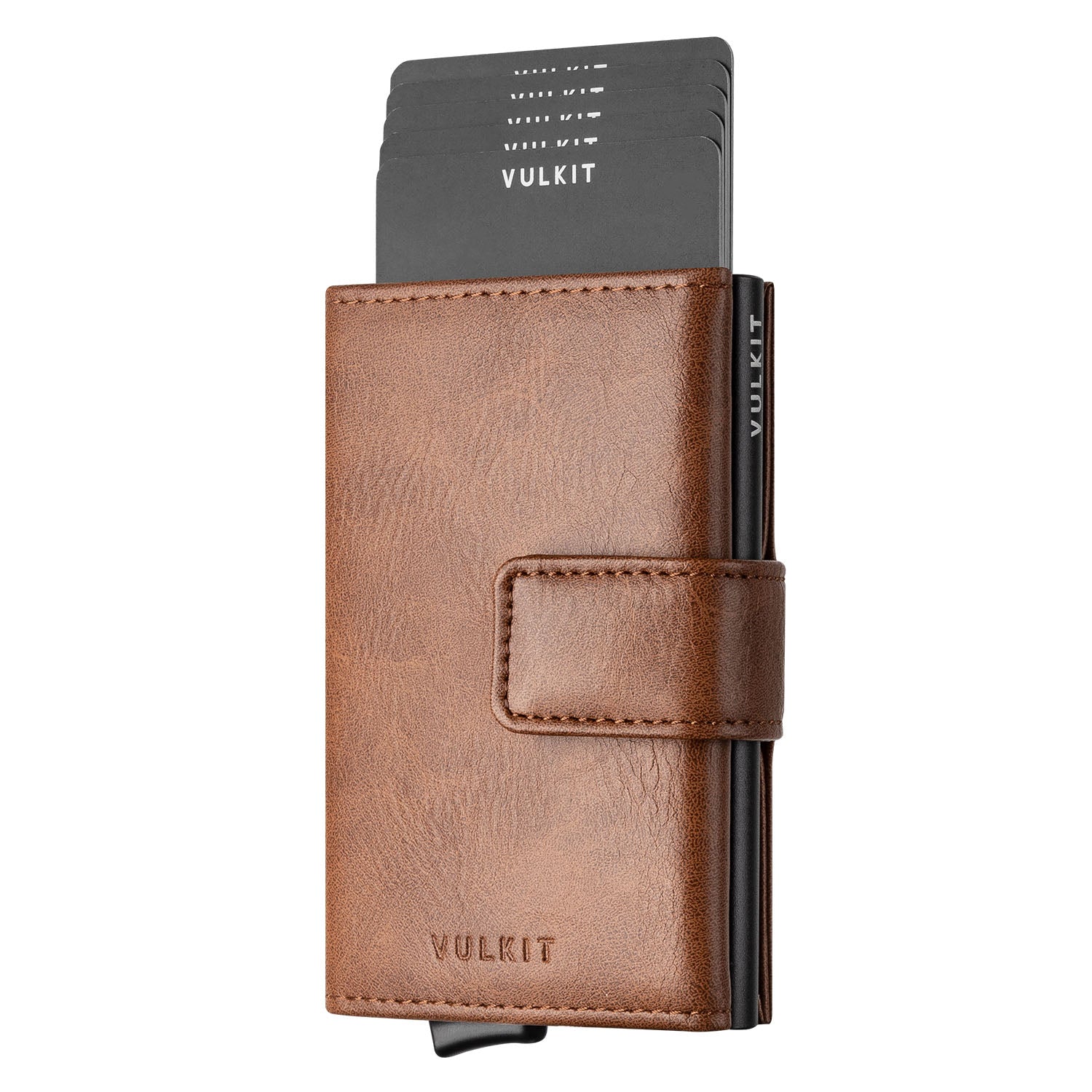 VC204 Magnetic Button Closure Tri-Fold Wallet - Secure RFID Blocking Leather Wallet for Men & Women - Perfect for Travel, Business & Everyday Use