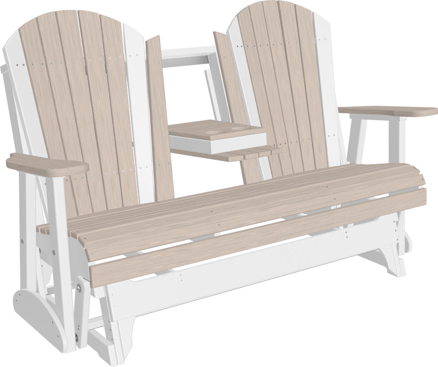 LuxCraft 5-Foot Premium Adirondack Glider Chair - Outdoor Patio Rocking Bench for Garden, Porch & Backyard Relaxation | Weather-Resistant & Comfortable Seating