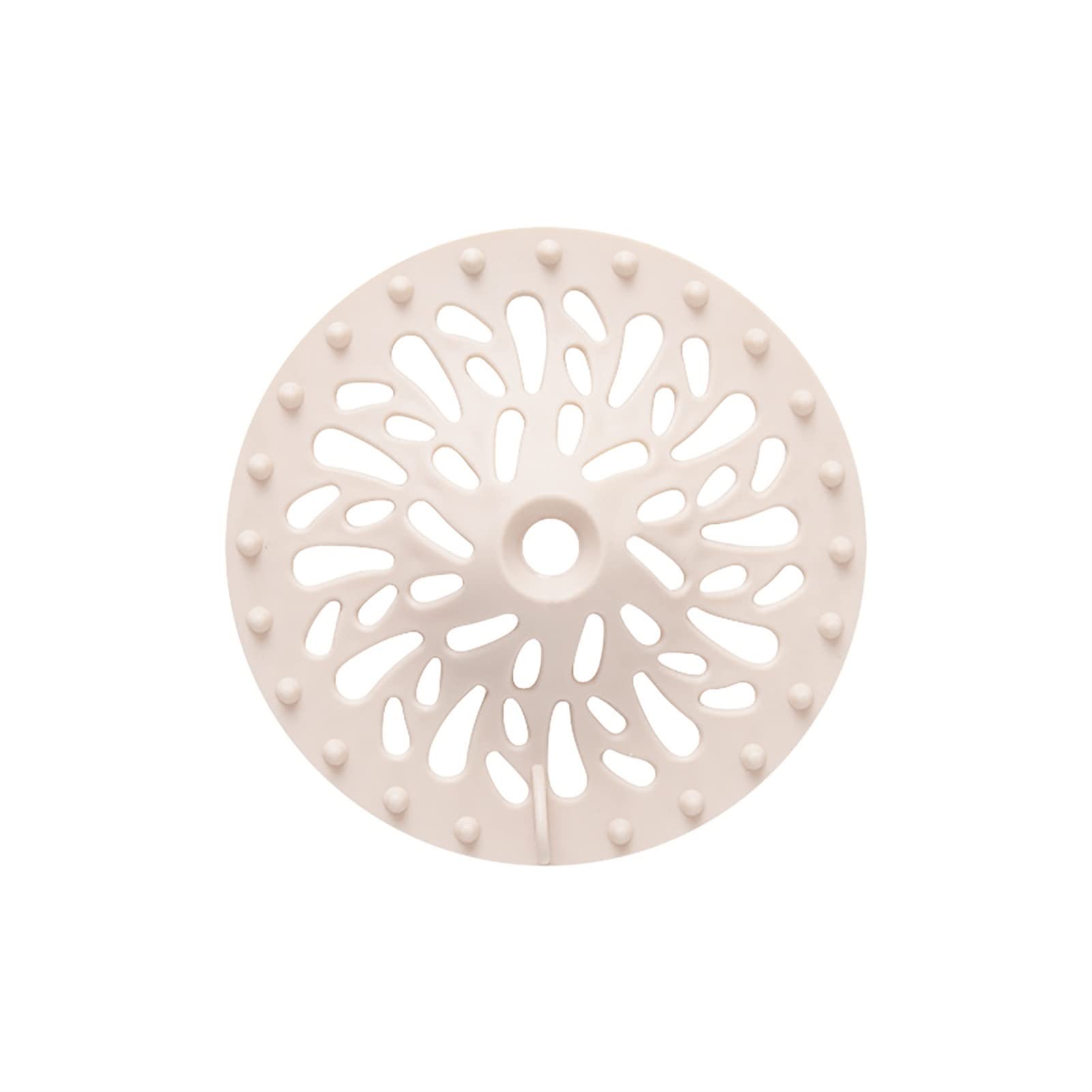 DIGUCFH 1PC White Round Floor Drain Filter - Hair Catcher for Bathroom, Shower & Kitchen Sink - Stainless Steel Mesh Sewer Cover - Home Improvement Accessories (Perfect for Preventing Clogs in Showers, Bathtubs & Sinks)