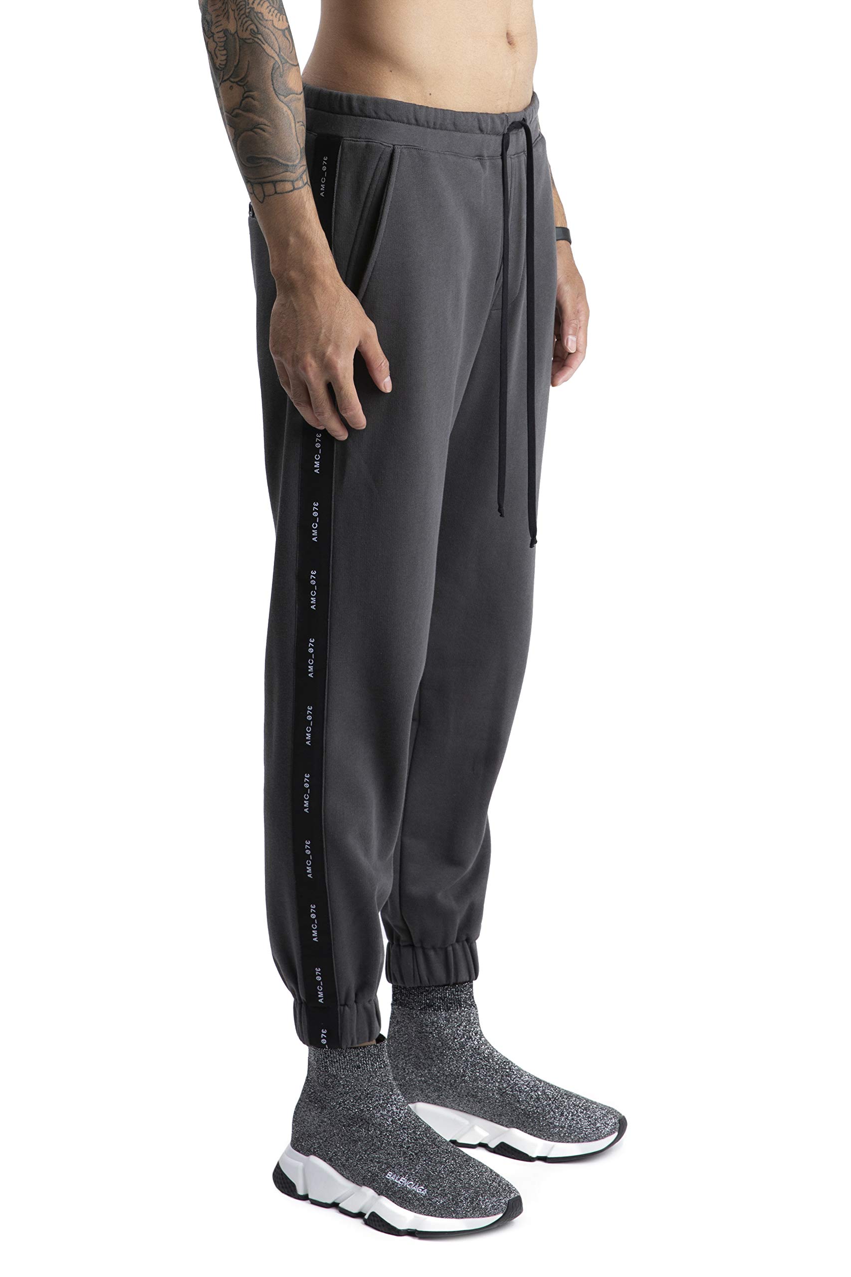 A.M. Couture Men's Logo Jogger Pants & Sweatshirt Set - Gray XL | Casual Streetwear Outfit for Gym, Lounge & Everyday Wear