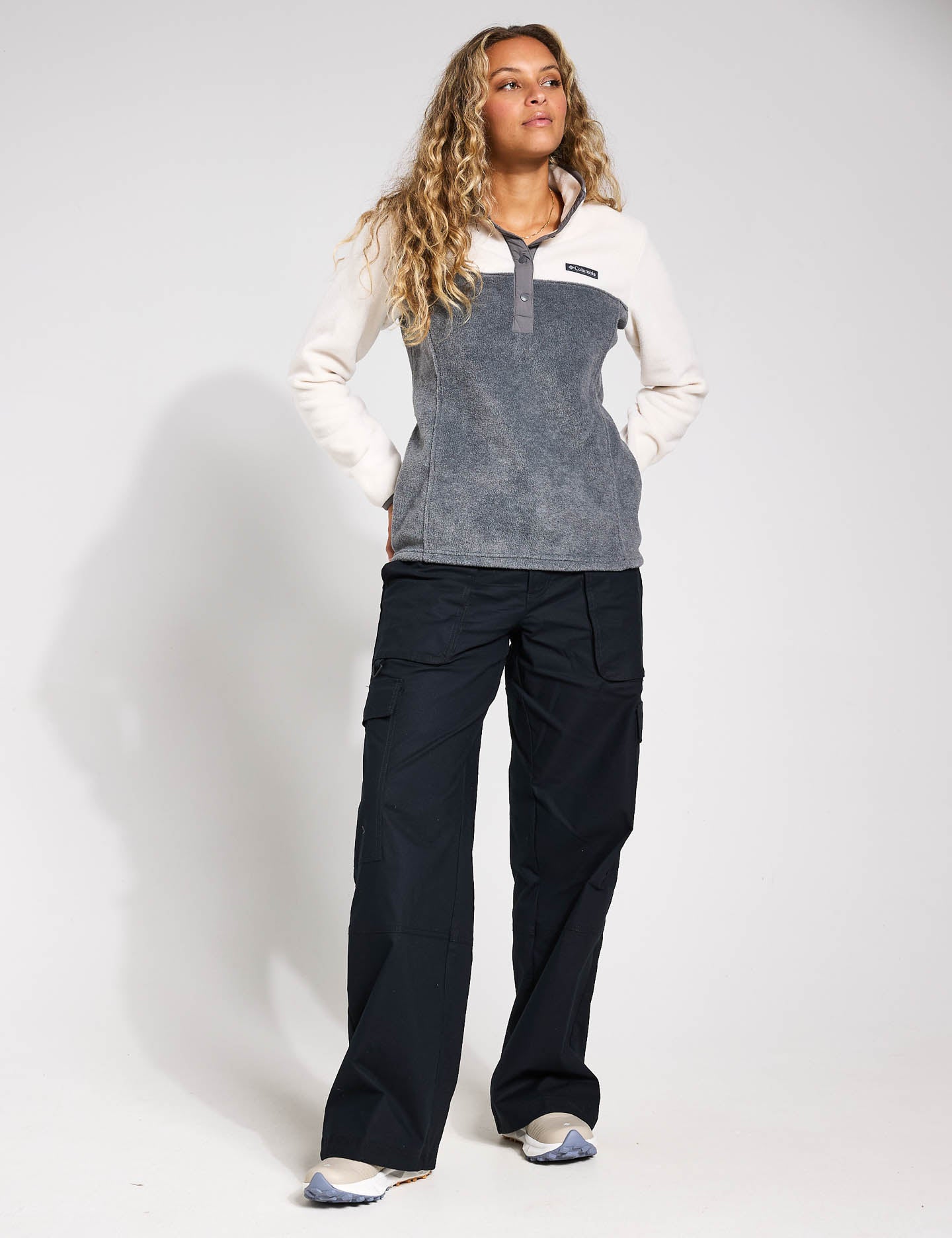 Benton Springs Half Snap Pullover - City Grey Heather/Chalk - Cozy Fleece Shirt for Men & Women | Perfect for Outdoor Activities, Casual Wear & Layering in Fall & Winter