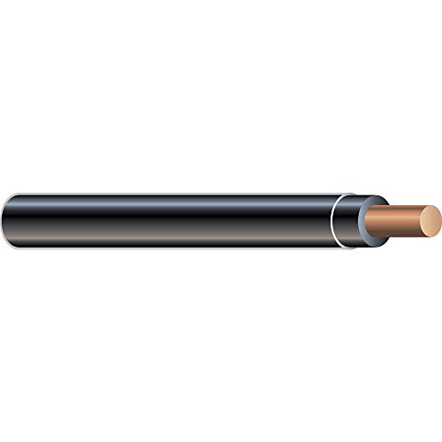 10 Gauge THHN Solid Copper Building Wire - 500ft Black - Electrical Wiring for Home, Commercial & Industrial Use