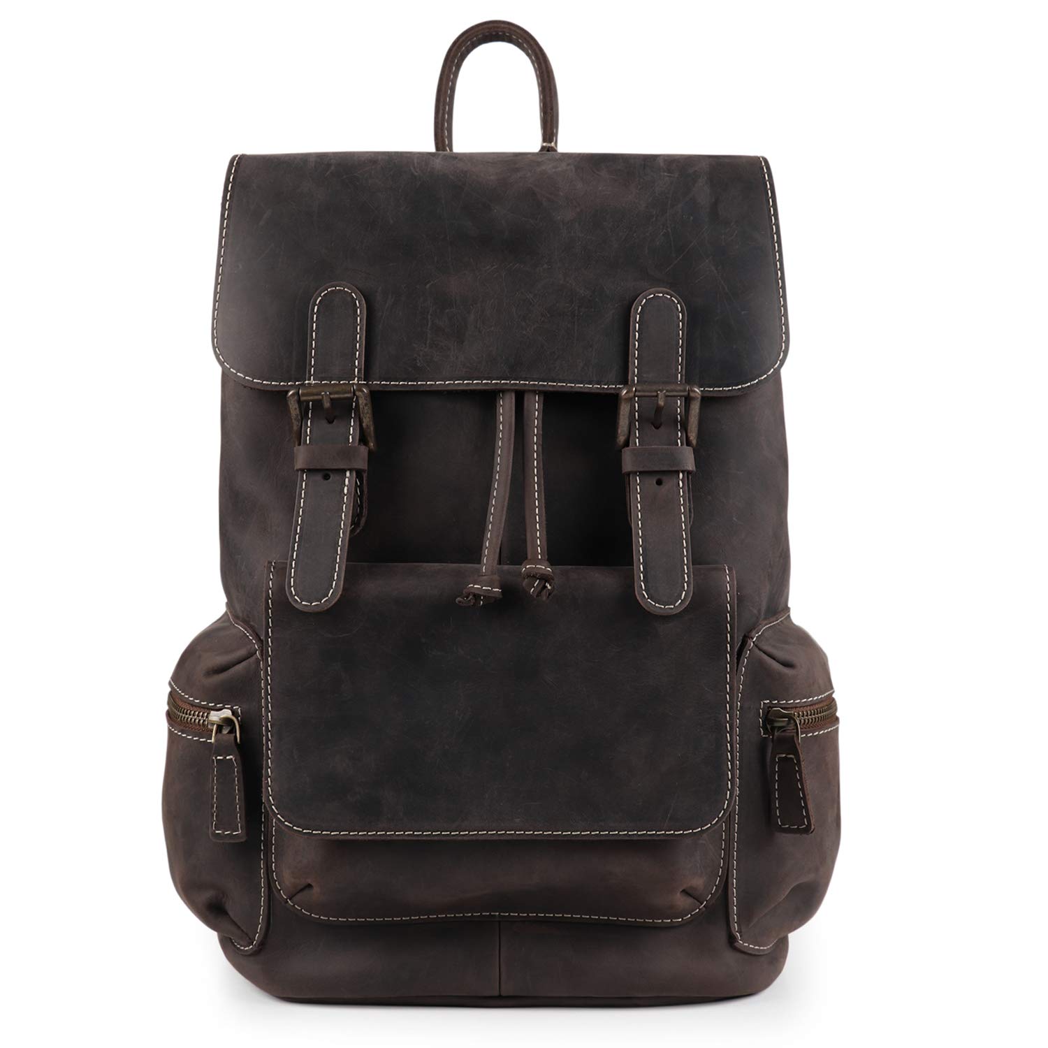 Premium Genuine Leather Backpack for Men & Women - MegaGear Valley Large Chestnut Brown Laptop Backpack - Perfect for Travel, Work, School & Outdoor Adventures
