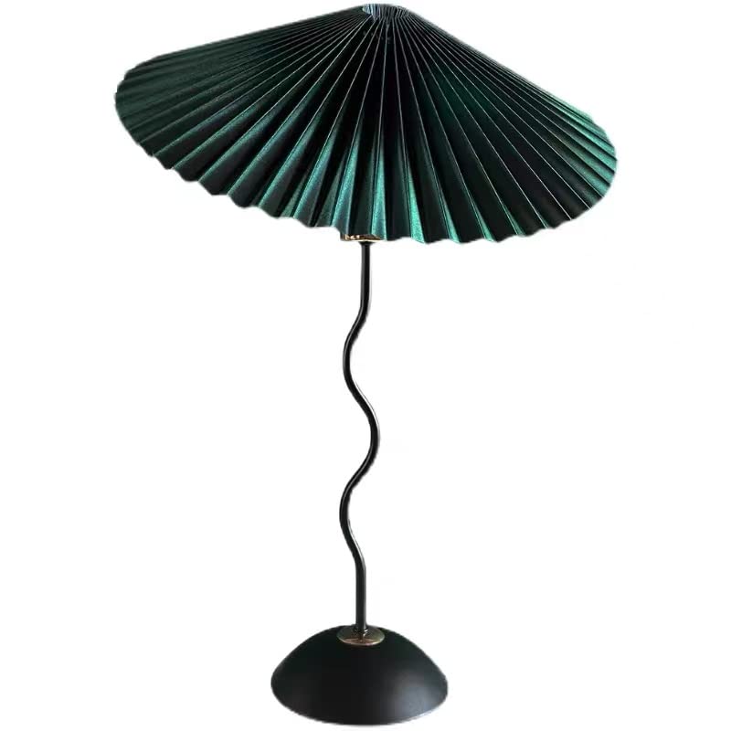 Vintage Pleated Floor Lamp - 3 Color Dimmable Standing Light with Adjustable Brightness, Retro Bedside Table Lamp for Bedroom, Living Room, Office Decor (Small Size) - Perfect for Reading Nook, Cozy Corner & Nightstand Lighting