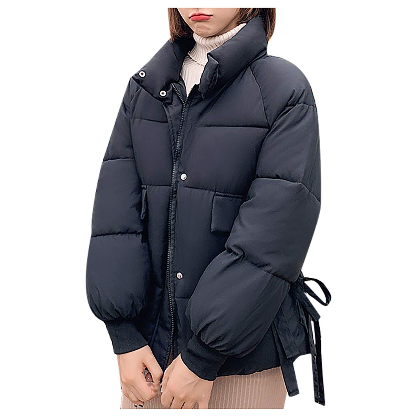 Women's Long Sleeve Solid Color Cotton Trench Coat - Stylish Casual Overcoat for Fall & Winter | Perfect for Office, Dating & Outdoor Activities