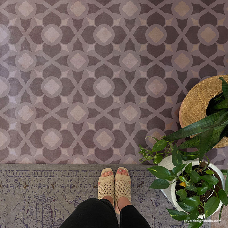 Duomo Tile Stencil - Reusable DIY Floor & Wall Stencil for Painting Patterns - Perfect for Home Decor, Bathroom, Kitchen Backsplash & Outdoor Projects