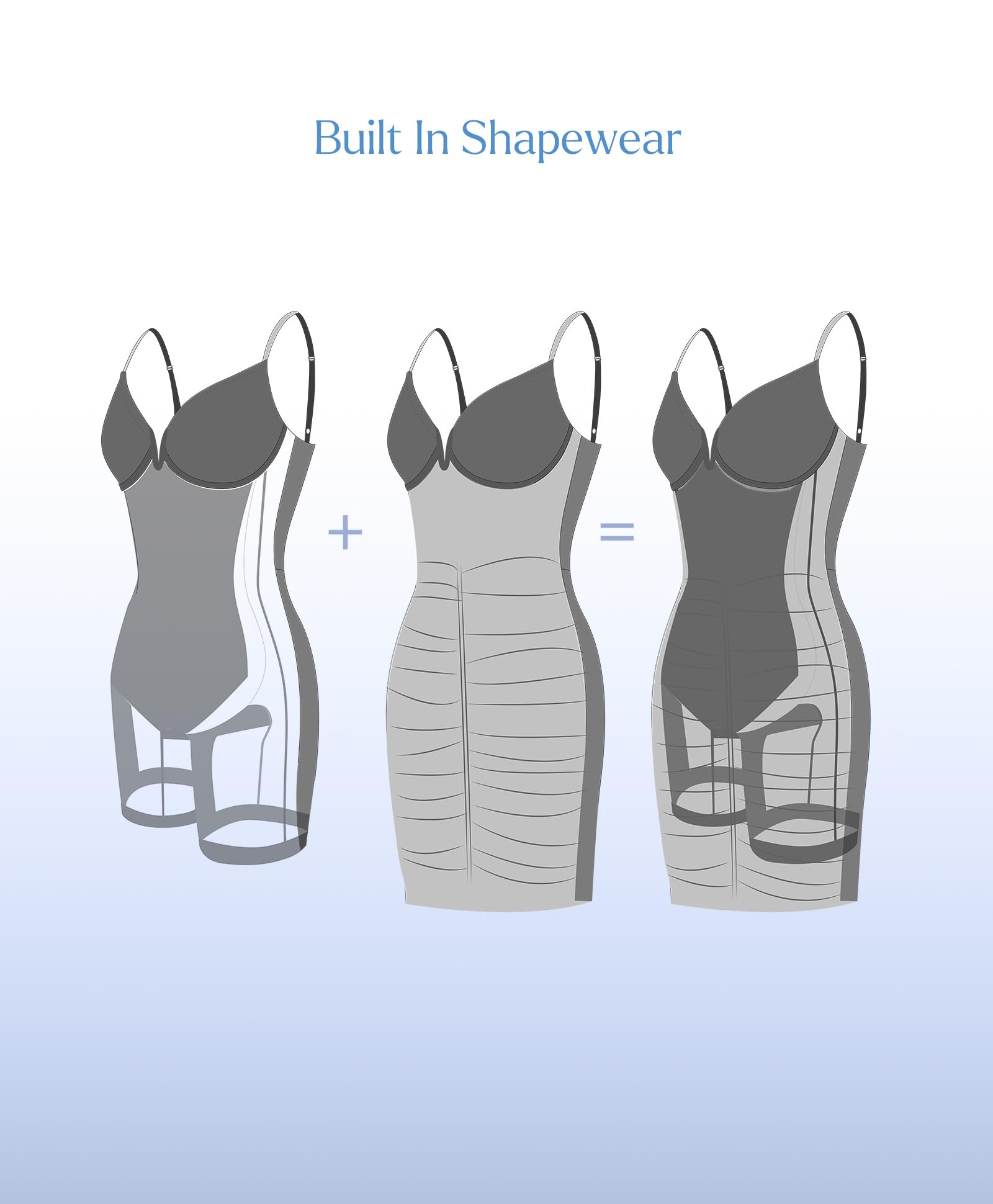 Popilush Corset Midi Dress - Deep V-Neck Adjustable Strap Summer Ruched Bodycon Dress with Tummy Control Built-in Shapewear | Perfect for Cocktail Parties, Date Nights & Special Occasions