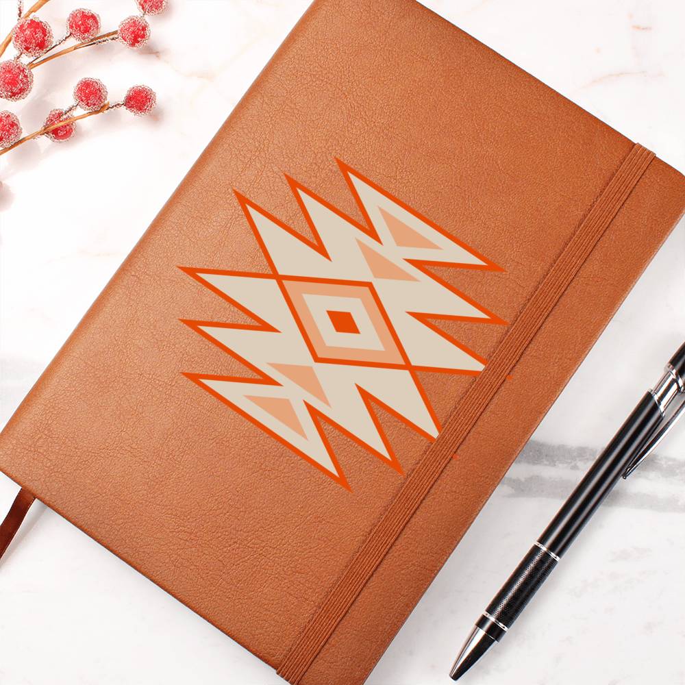 Vegan Leather Journal with Southwestern Motif - Handmade Leather Bound Notebook for Writing, Sketching & Travel Journaling - Perfect Gift for Writers & Artists