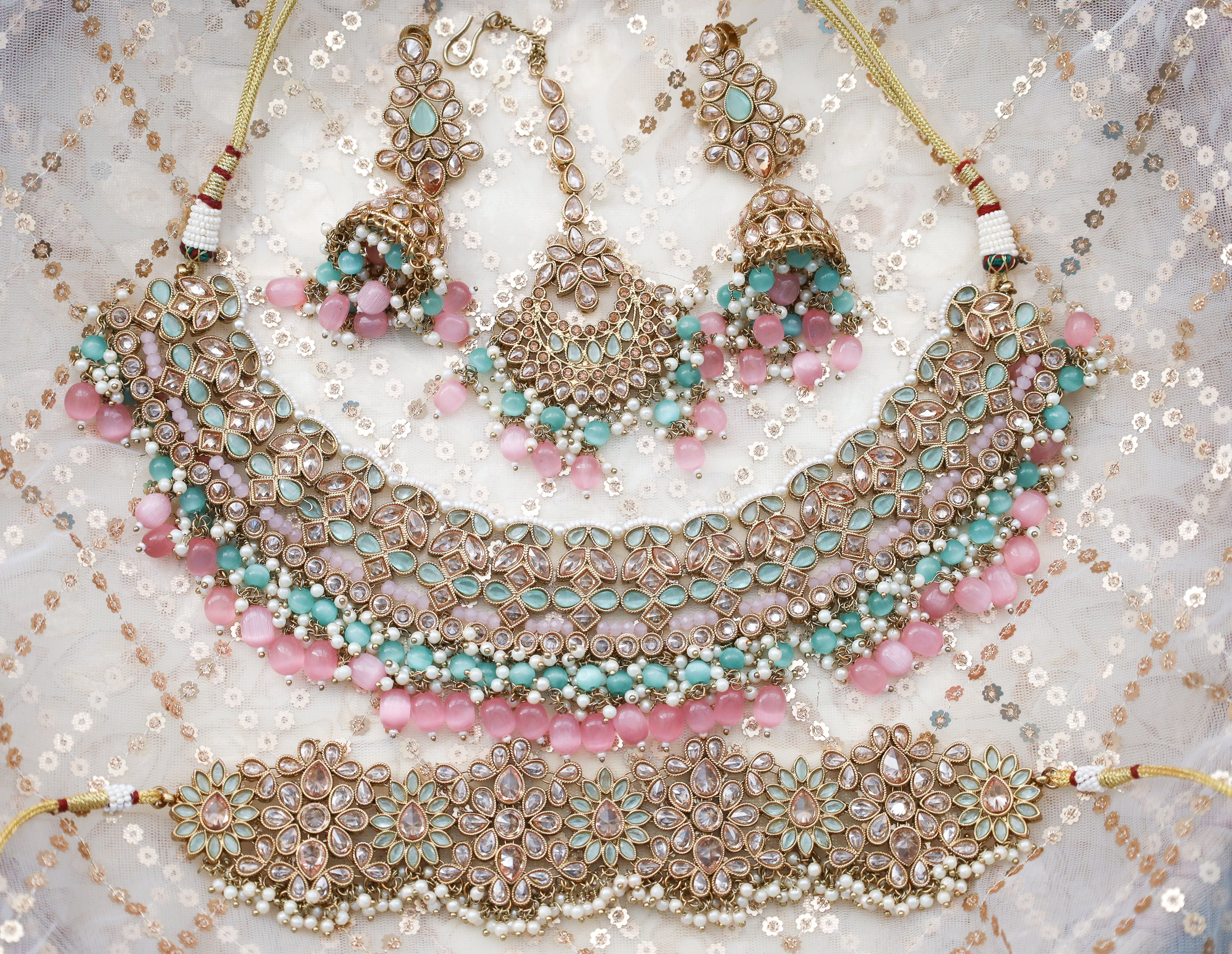 Anvika Polki Full Set Jewelry - Exquisite Indian Bridal Necklace Set for Weddings & Special Occasions | Perfect for Brides, Engagement & Festive Events