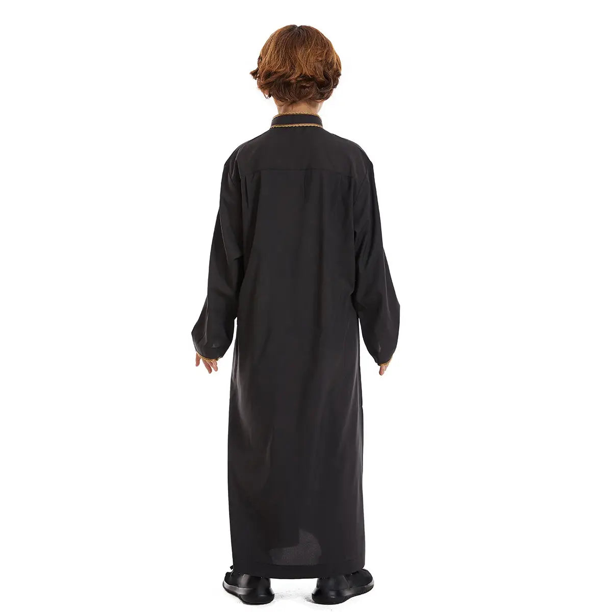 Premium Middle Eastern Arab Boy Thobe Thawb - Traditional Islamic Zipper Robe for Kids - Perfect for Eid, Weddings & Special Occasions
