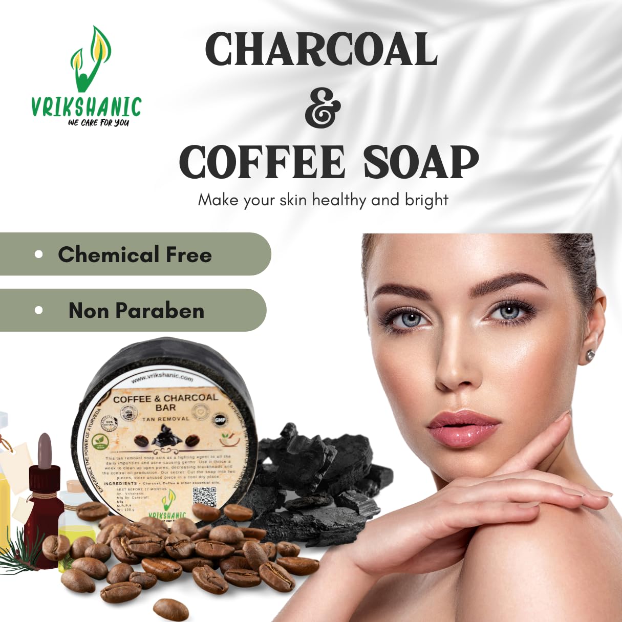 Natural Charcoal Soap for Acne & Oily Skin - Deep Cleansing & Detoxifying Face & Body Bar - Perfect for Daily Skincare Routine & Men's Grooming